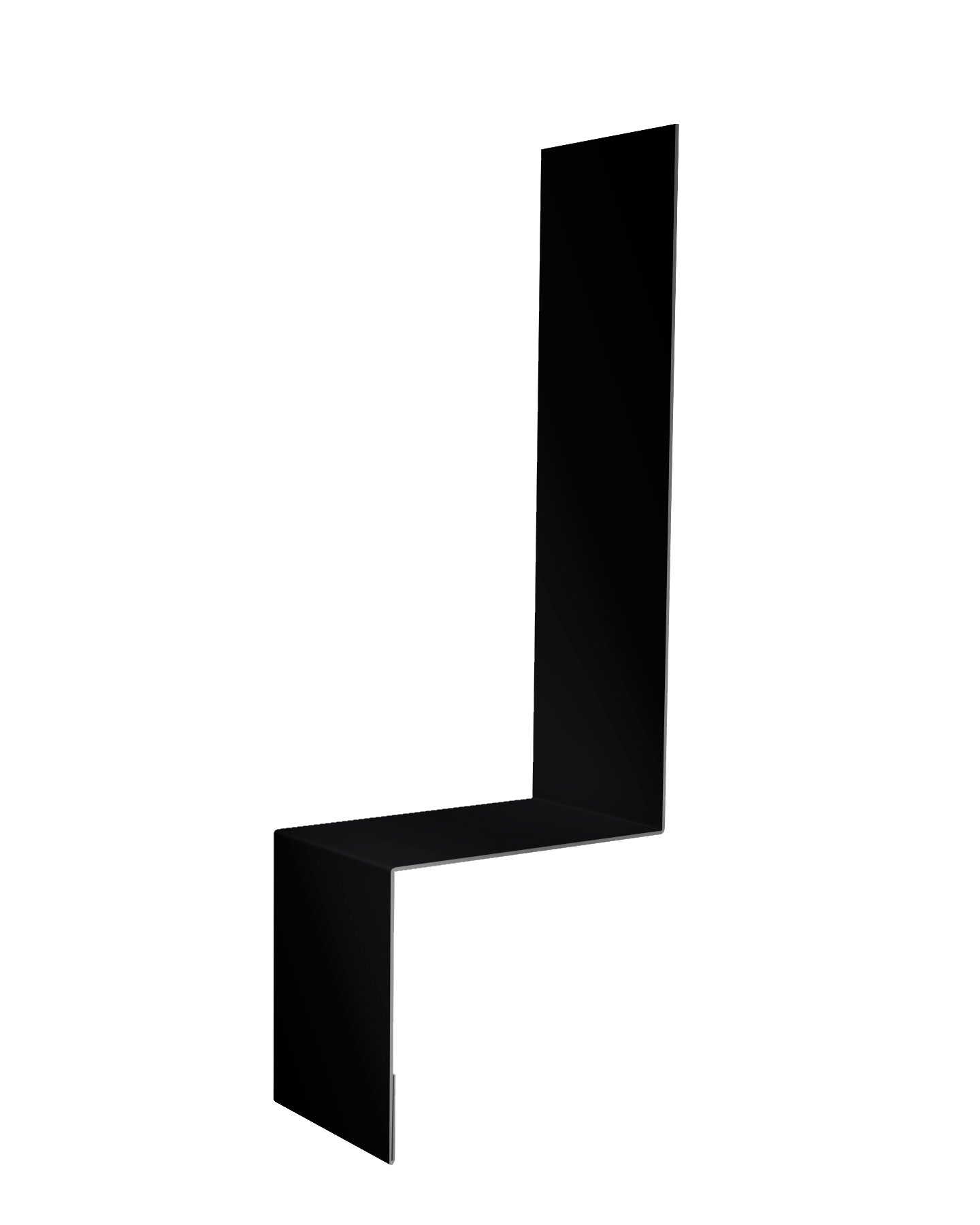 Планка примыкание боковое фальц Grand Line 0,5 PurLite Matt RAL 9005 черный (3м)