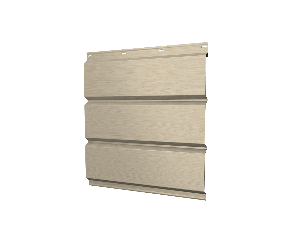 Софит металлический без перфорации 0,45 Print Elite с пленкой Milky Wood TwinColor