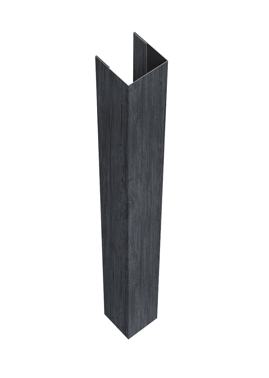Стойка жалюзи Texas для монтажа без крепежного вкладыша 0,45 Print Premium Grey Wood TwinColor (3м)