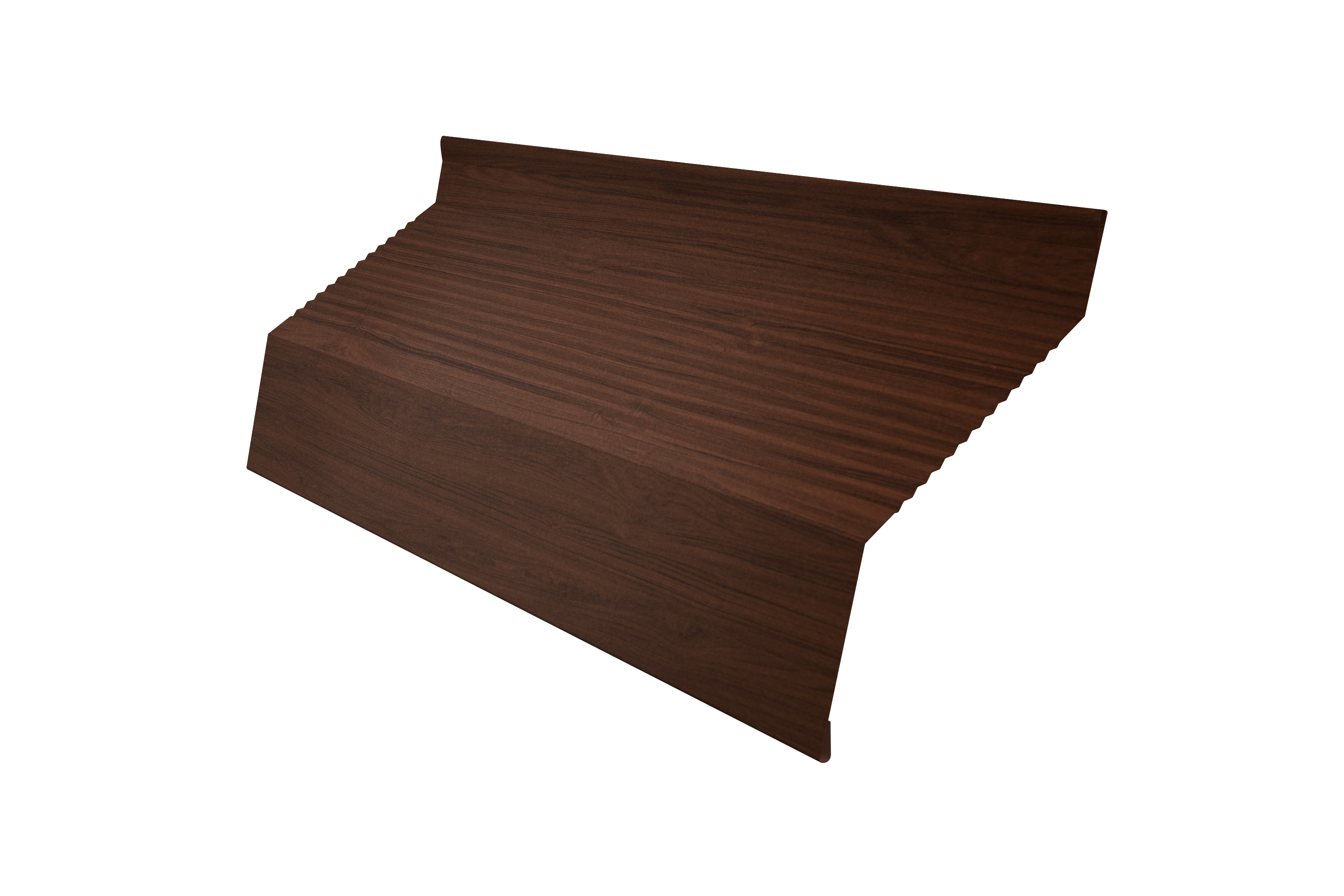Ламель забора жалюзи Milan new gofr 0,45 Print Elite с пленкой Choco Wood TwinColor