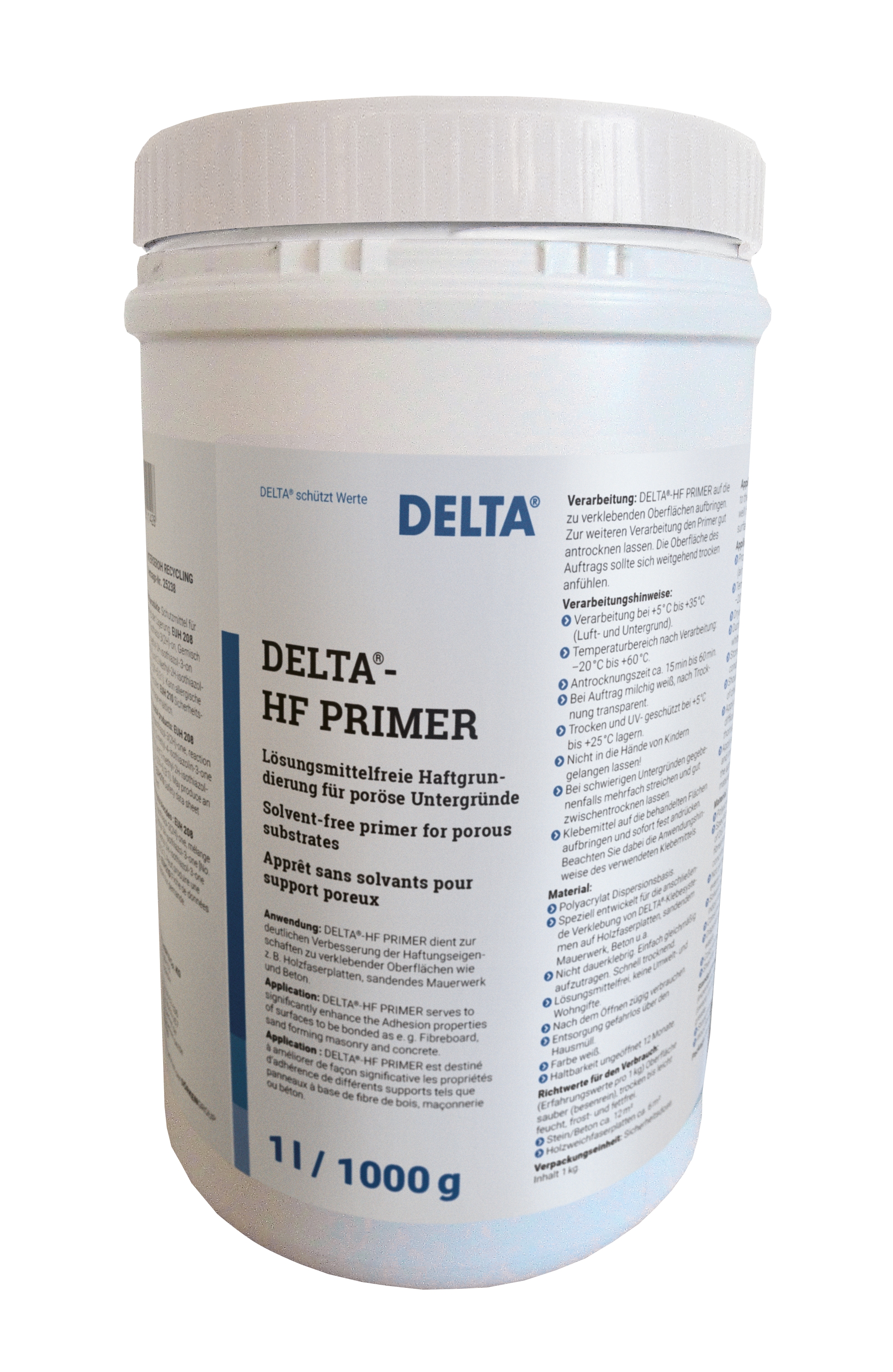 Грунтовка Delta-HF-Primer без растворителей для пористых оснований перед применением клеящих лент (1л)