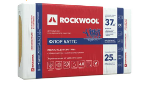 Утеплитель RockWool Флор Баттс 1000х600х50 (2,40м2; 0,12м3)