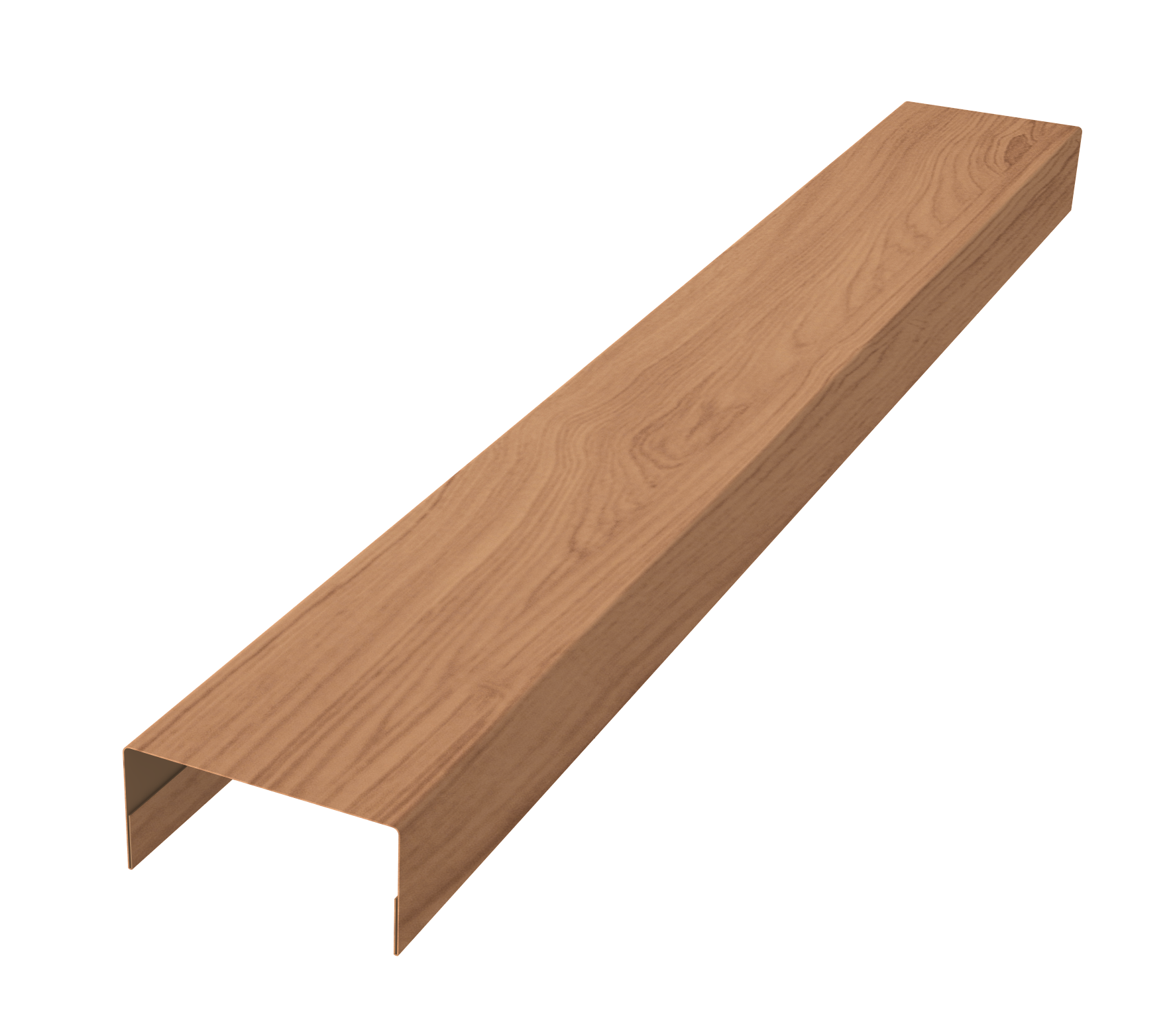 Крышка забора для горизонтального монтажа штакетника 0,45 Print Elite Honey Wood TwinColor (3м)