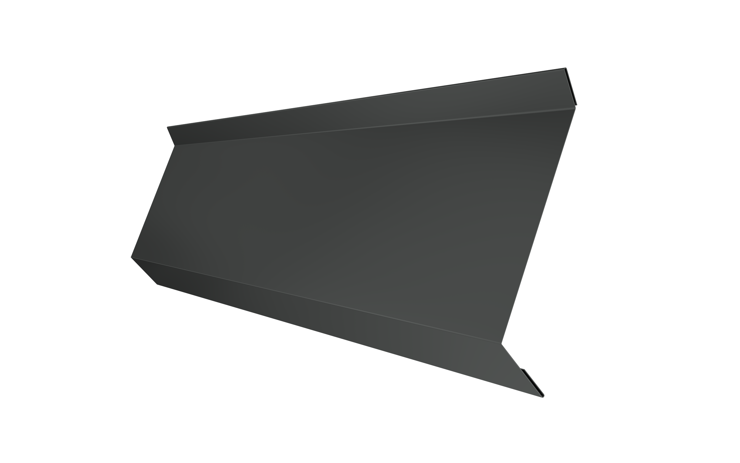 Планка примыкания в штробу 60 0,5 Satin Matt RAL 7016 антрацитово-серый (2м)