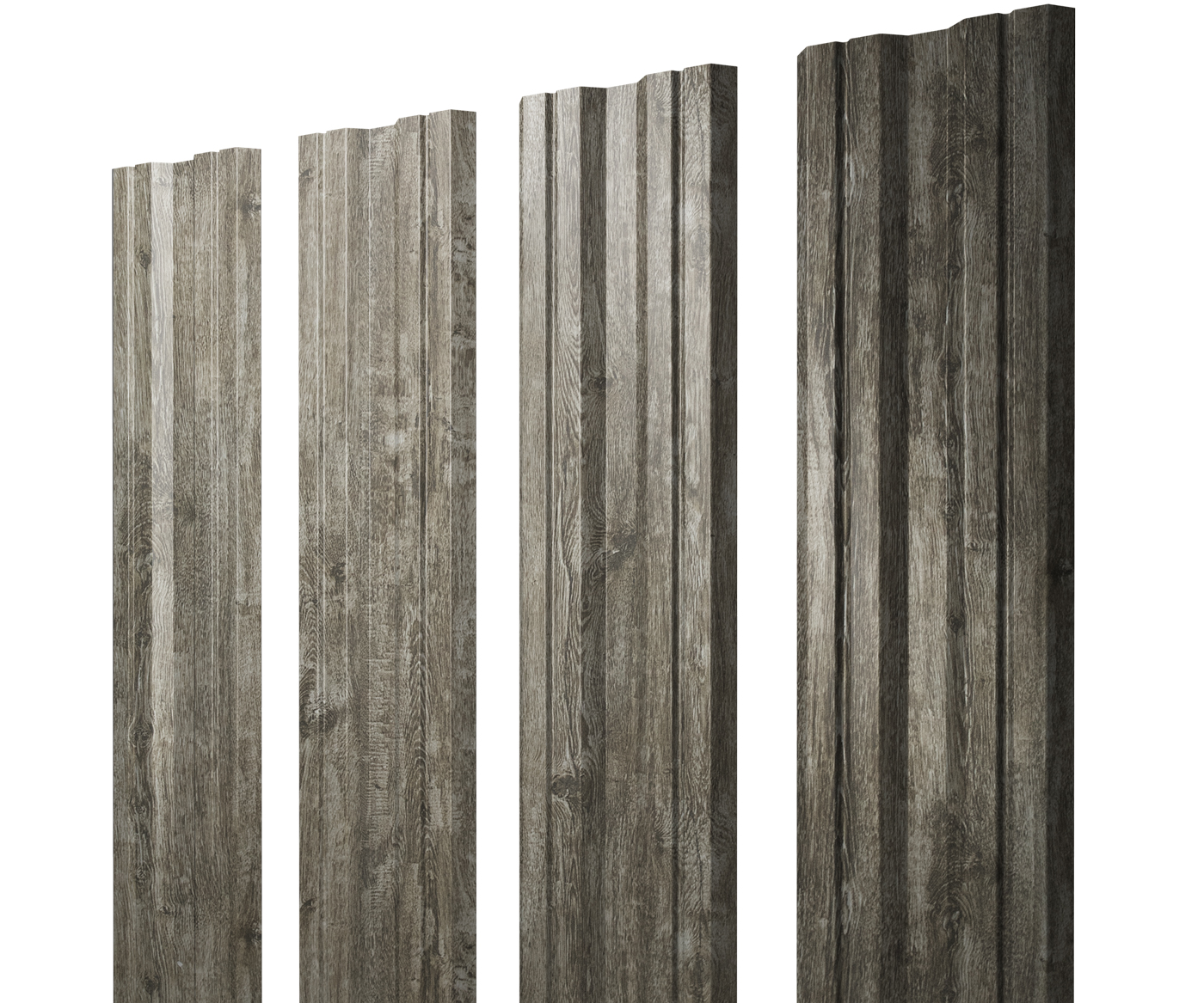 Штакетник Twin с прямым резом 0,45 Print Elite Nordic Wood Twin с прямым резомColor