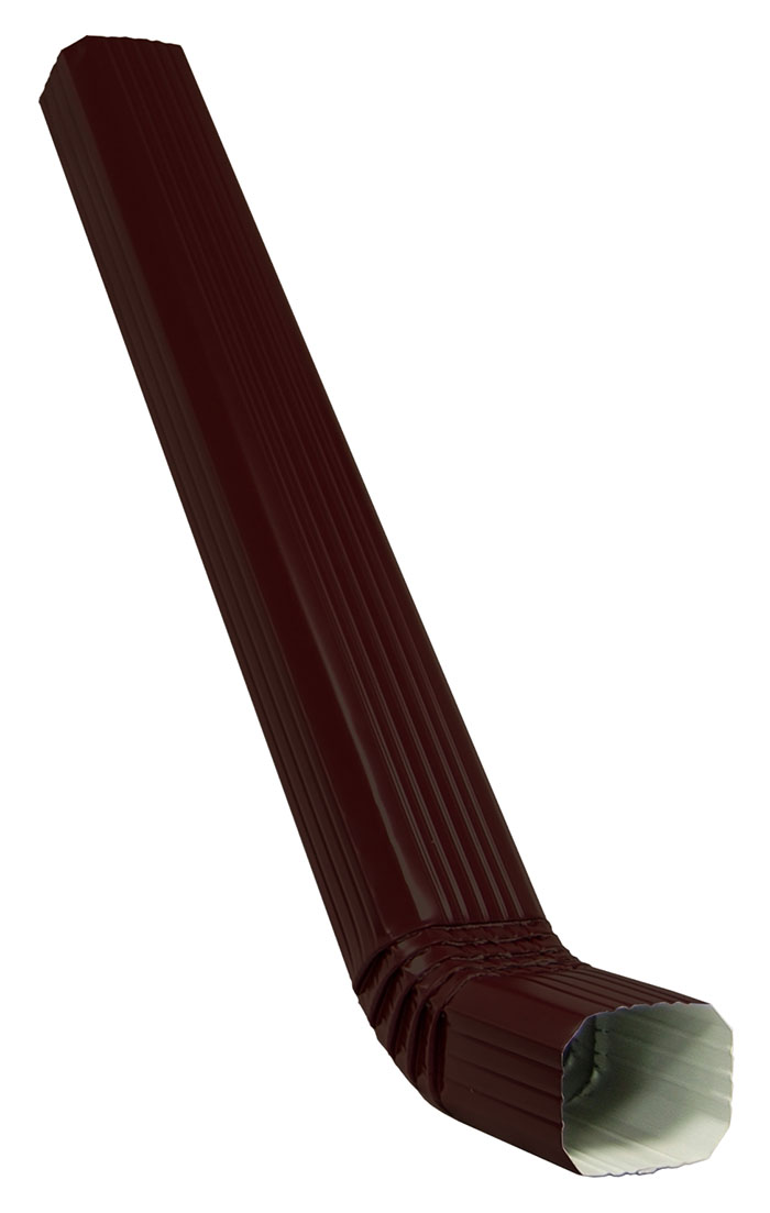 Труба прямоугольная с коленом Vortex Matt 3м RAL 8017