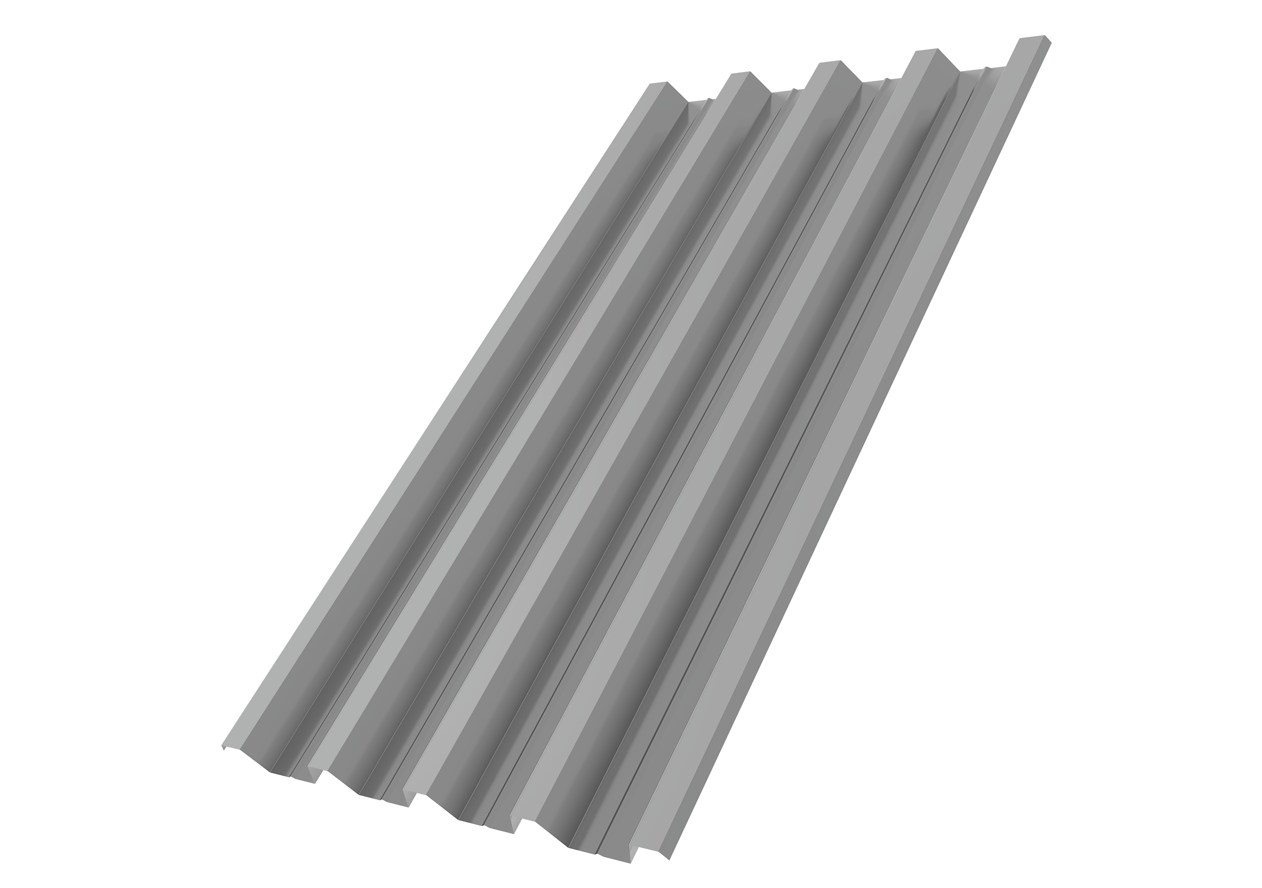 Профнастил Н60R v01 0,5 Satin RAL 9006 бело-алюминиевый