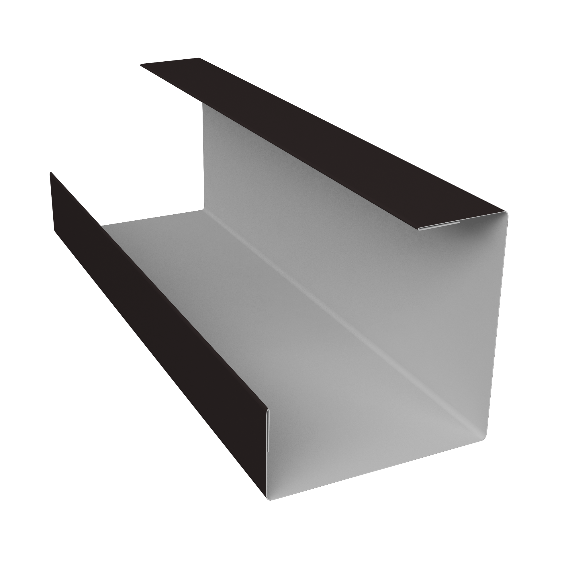 Планка угла внутреннего составная нижняя 0,5 Satin с пленкой RAL 9005 черный (2м)