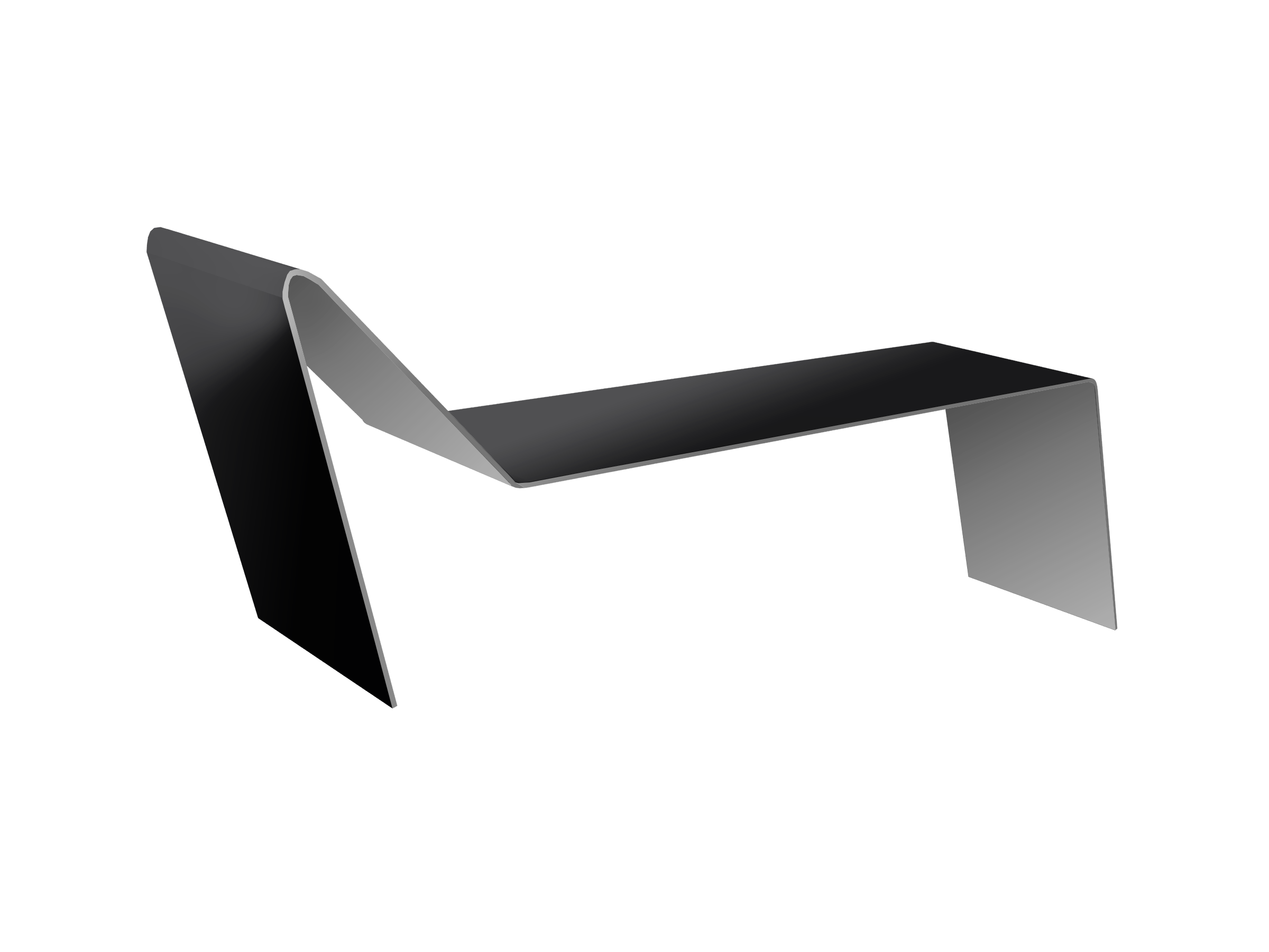 Планка примыкания для мягкой кровли 0,5 Satin с пленкой RAL 9005 черный (3м)
