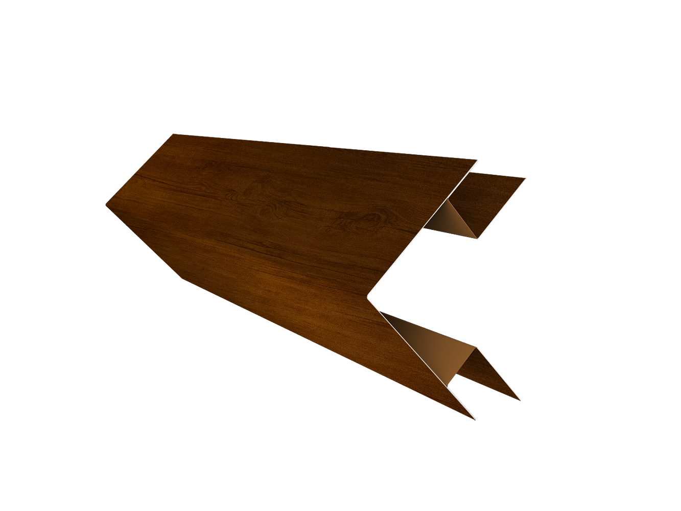 Угол внешний сложный 75х75 0,45 Print Premium Golden Wood Intense FTC (2м)