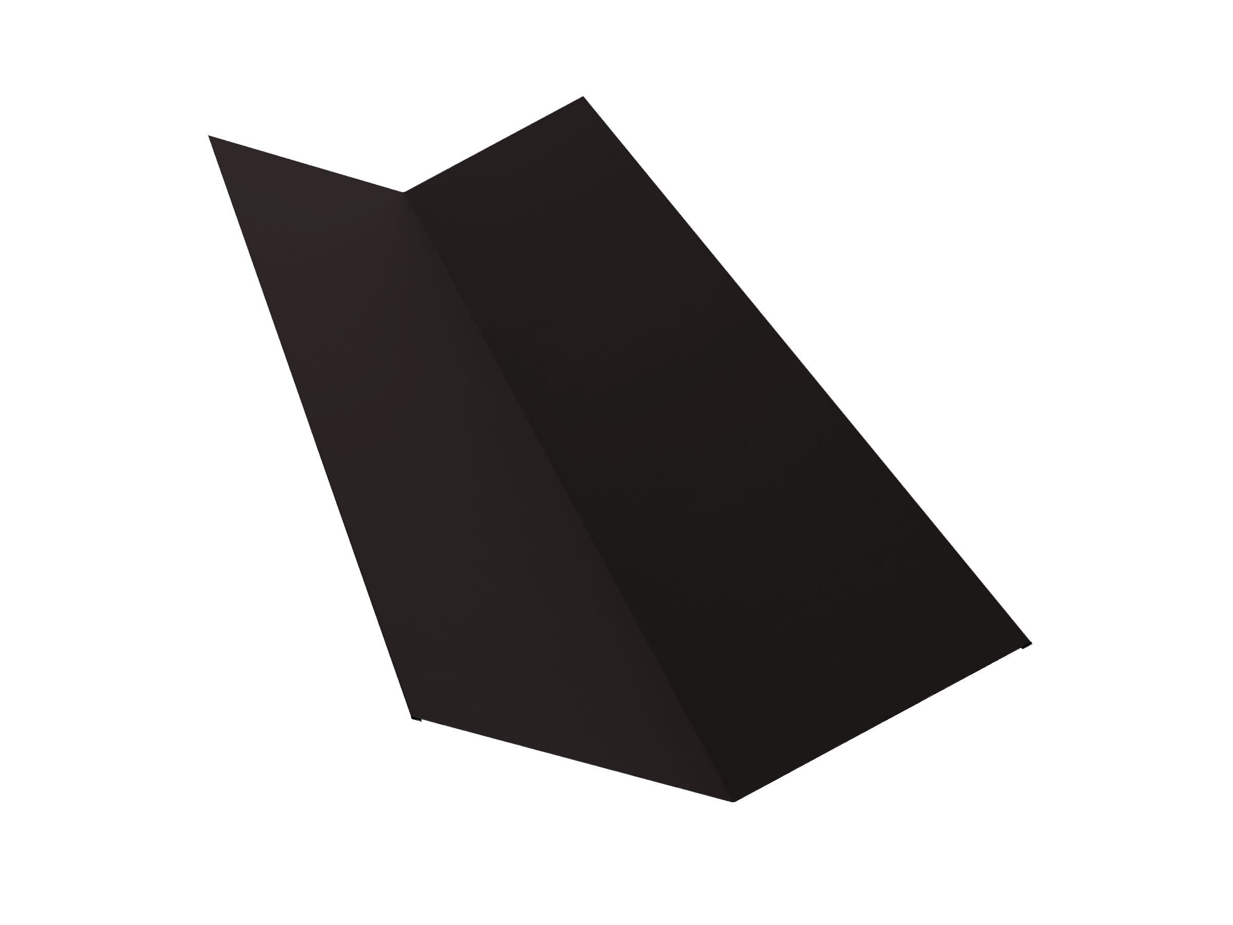 Планка ендовы верхней 145х145 0,45 PE-Double с пленкой RAL 9005 черный (2м)