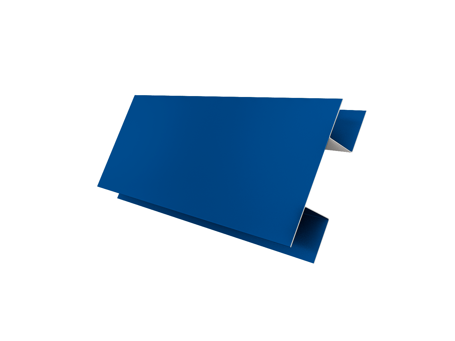 Планка H-образная Экобрус 0,45 PE с пленкой RAL 5005 сигнальный синий (3м)