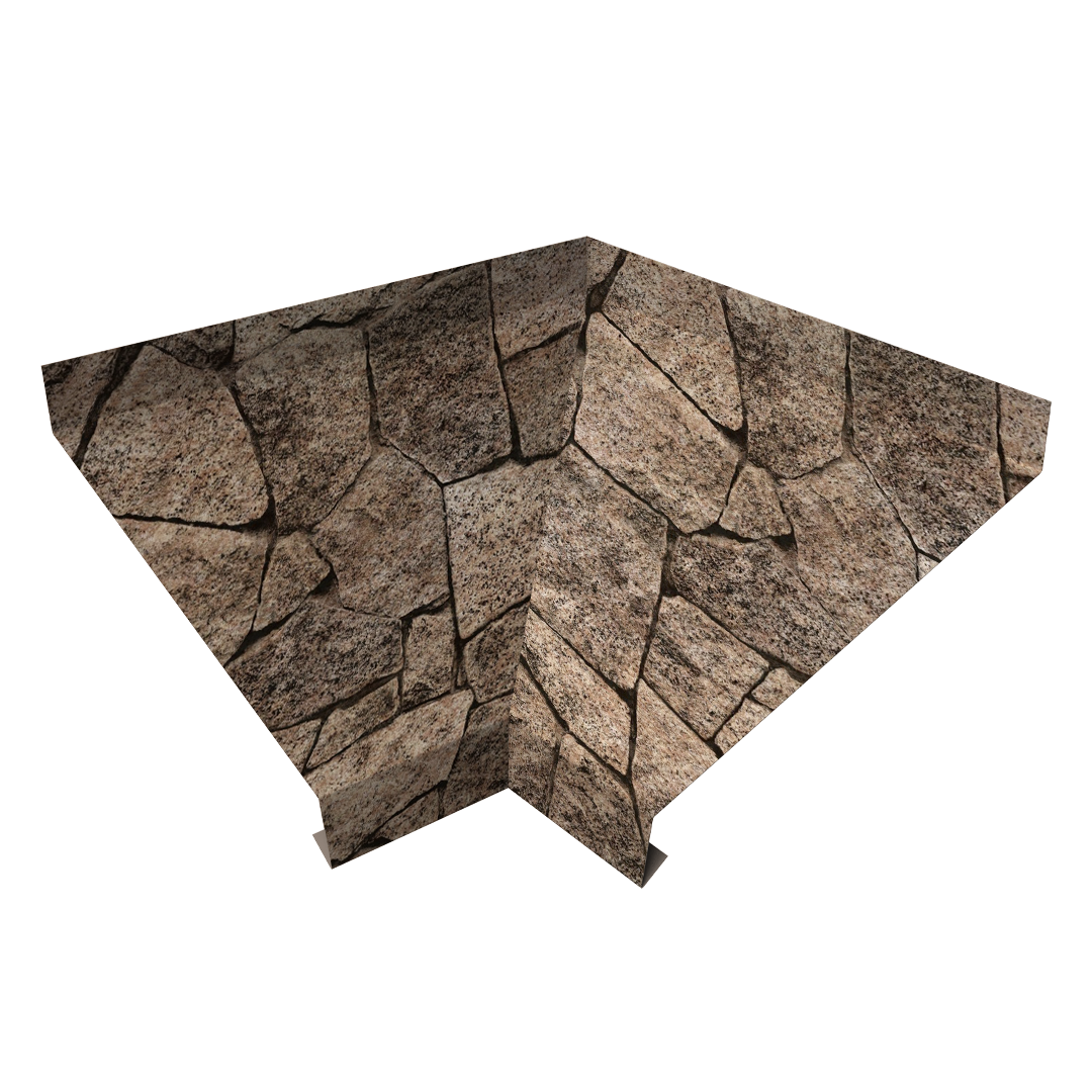 Угол отлива внутренний 100 0,45 Print Elite с пленкой King Stone TwinColor