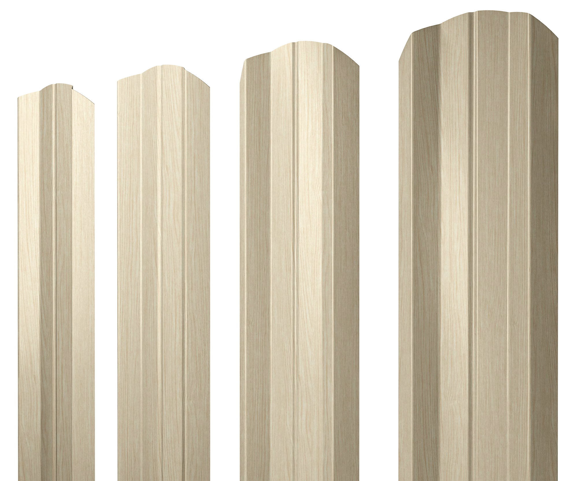 Штакетник М-образный А фигурный 0,45 Print Elite Milky Wood TwinColor