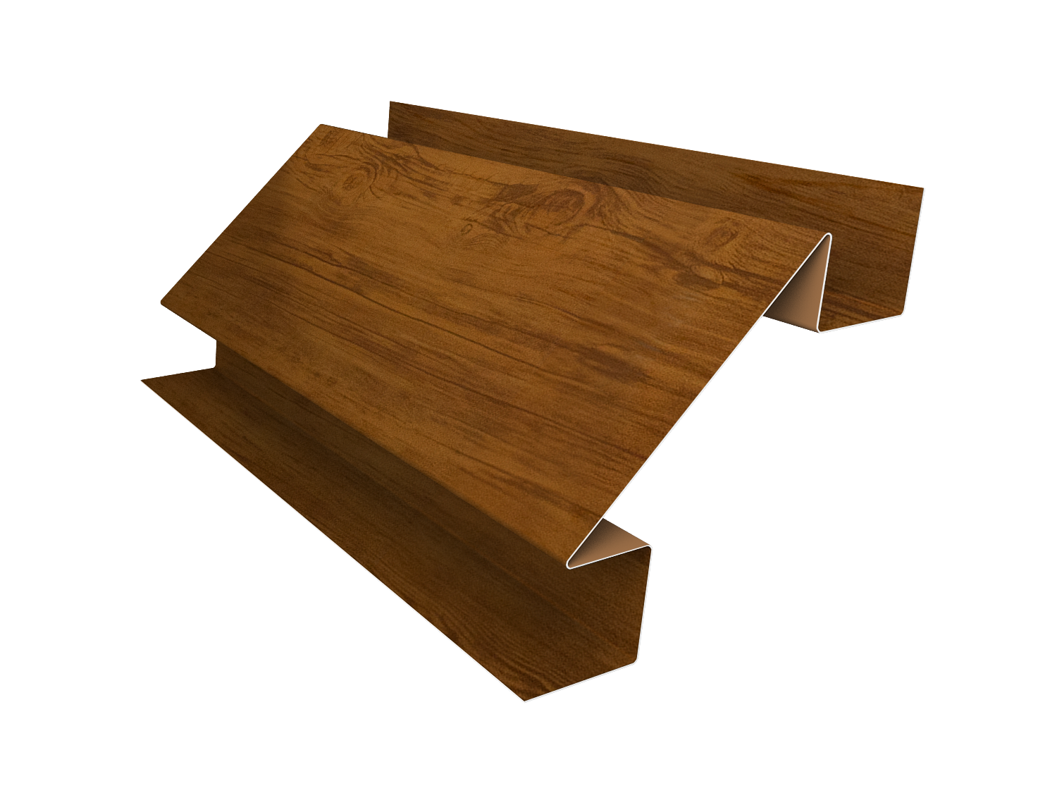 Угол внутренний сложный 75мм 0,45 Print Elite Golden Wood TwinColor (3м)