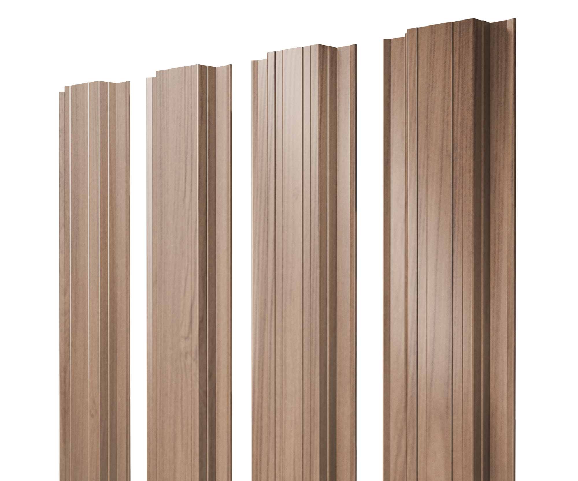 Штакетник Прямоугольный с прямым резом 0,45 Print Elite Honey Wood TwinColor