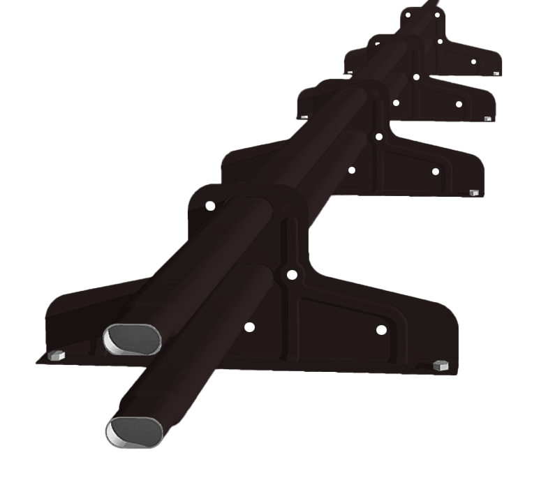 Снегозадержатель Стандарт Т4 d 40х20 RAL 9005 (3м)