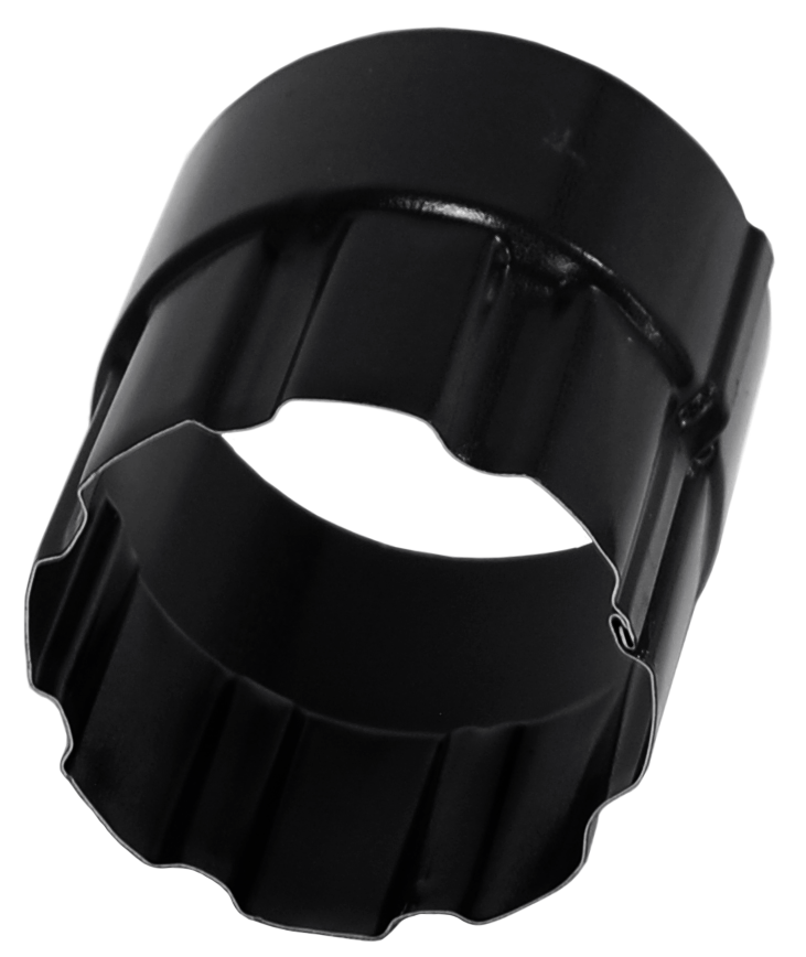 Соединитель трубы GL PU Matt 90 мм RAL 9005 черный