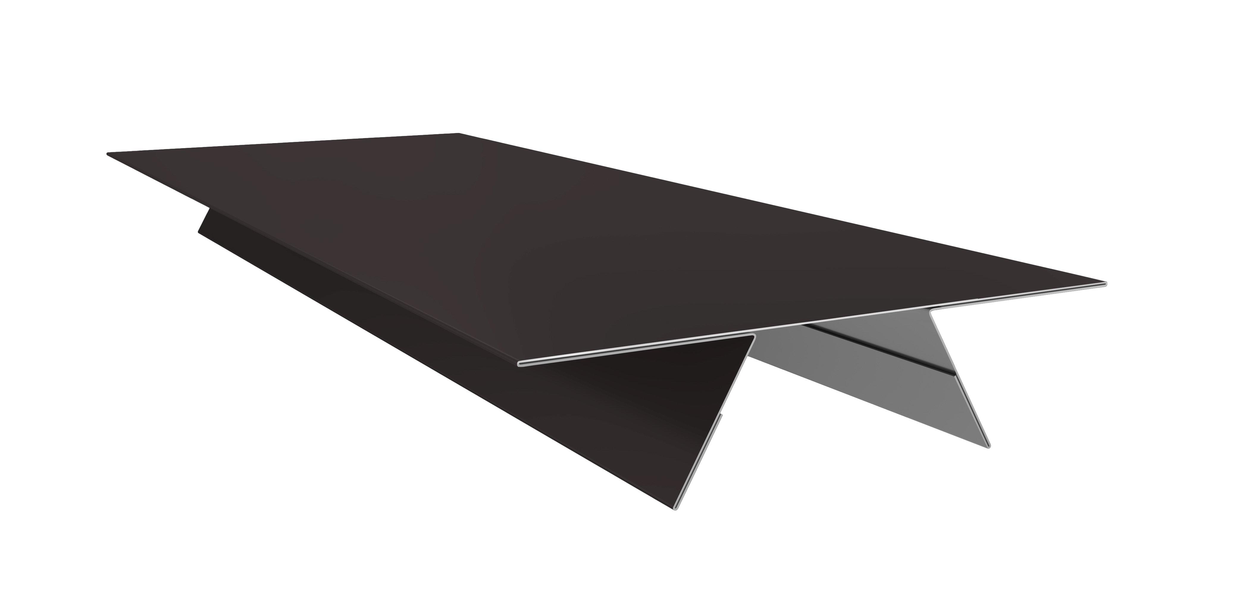 Планка стыковочная составная верхняя 0,5 Satin с пленкой RAL 9005 черный (3м)