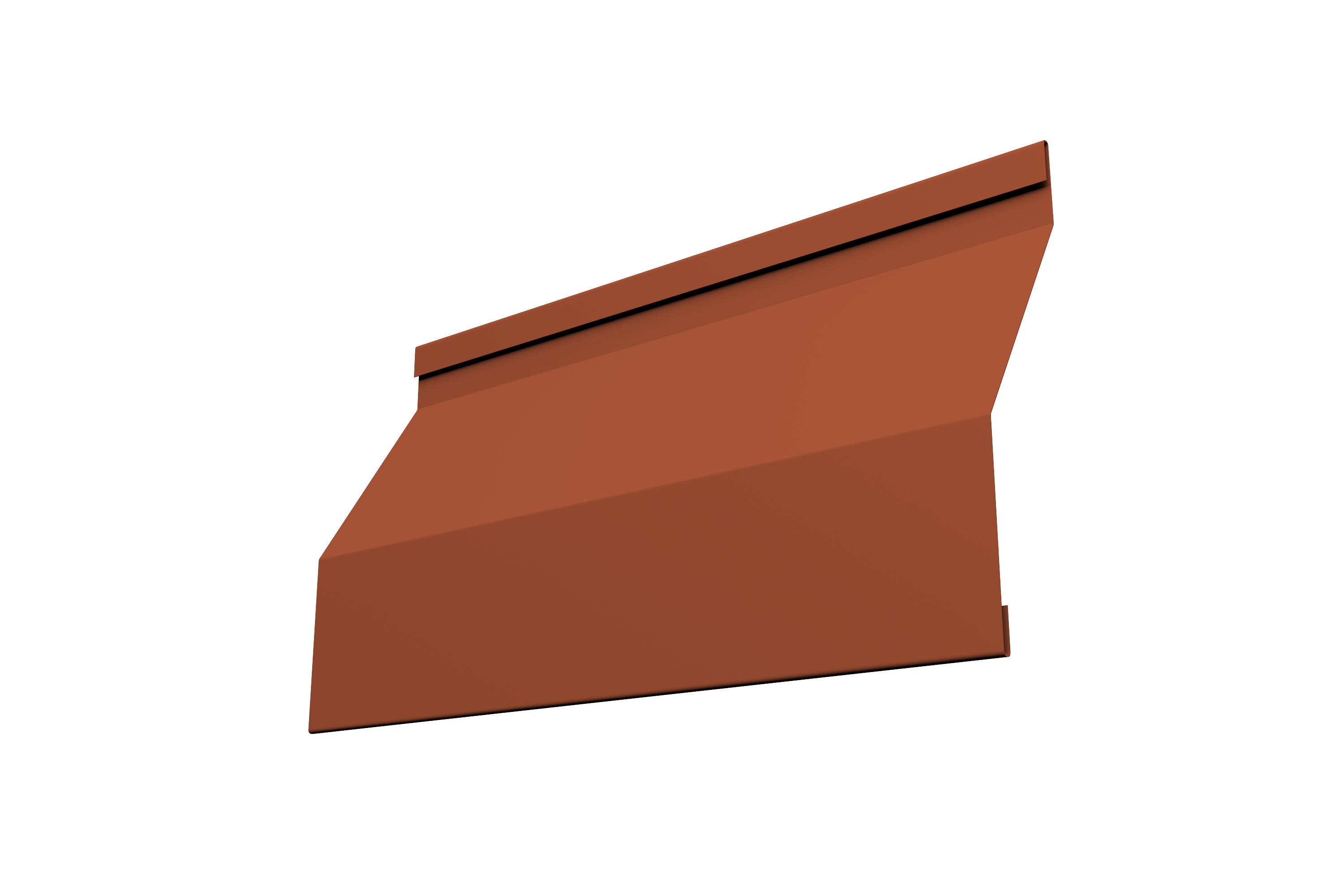 Ламель забора жалюзи Milan Slim 0,5 Velur X RAL 8004 терракота