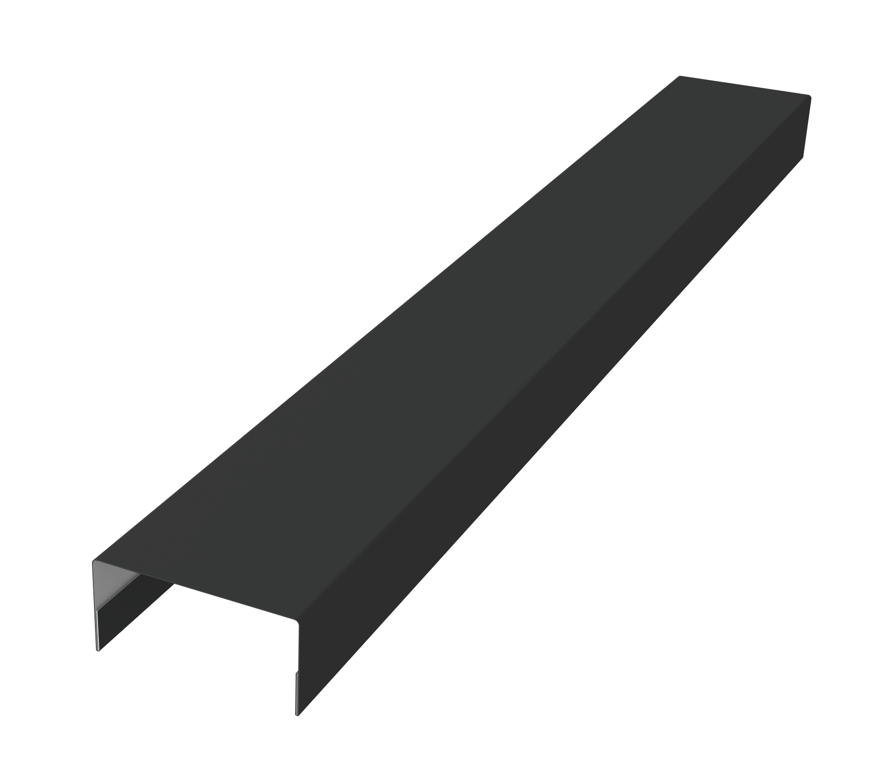 Крышка забора для горизонтального монтажа штакетника 0,5 Satin Matt TX RAL 7016 антрацитово-серый (2м)