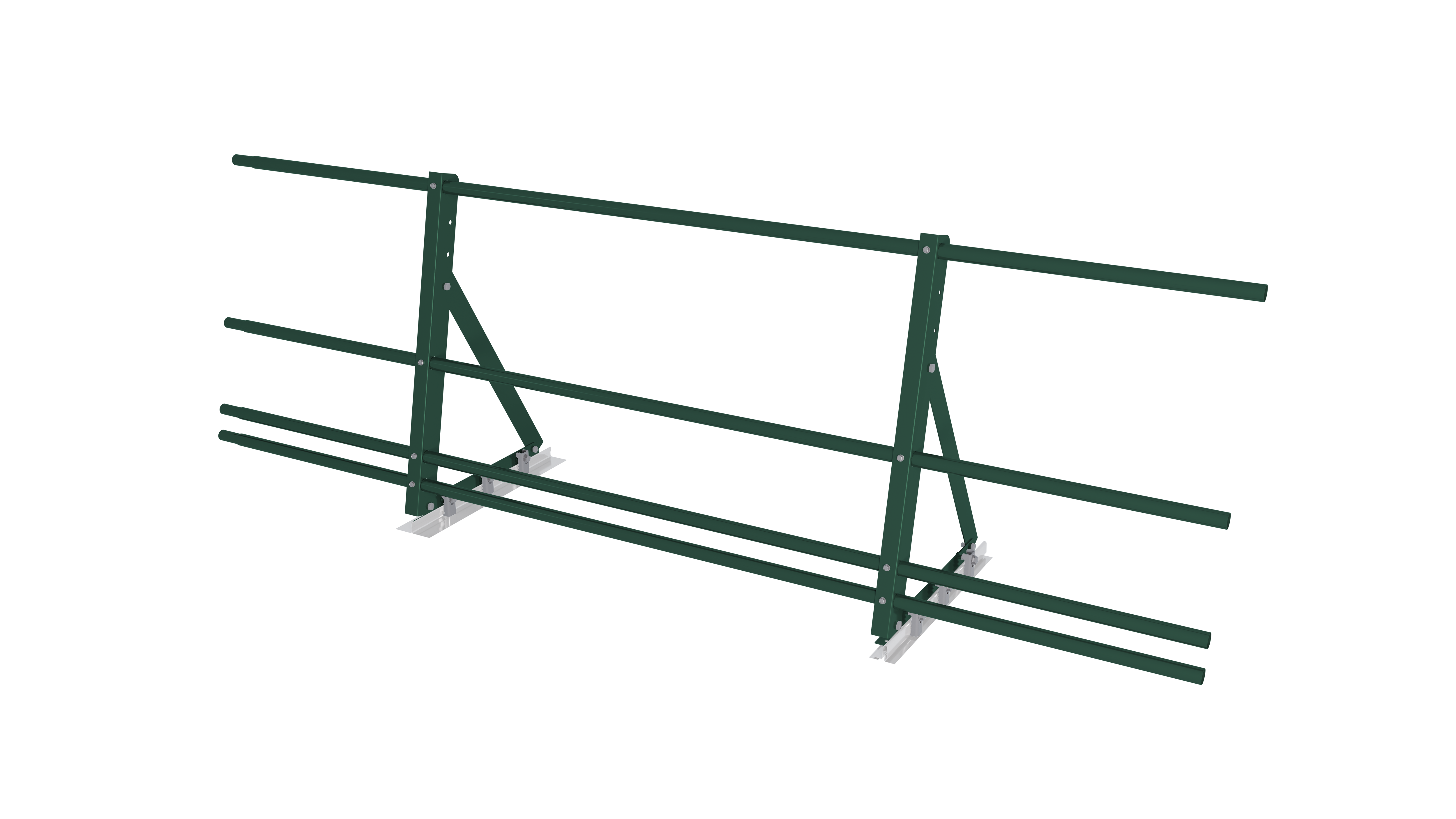 Ограждение кровельное со снегозадержателем на фальц Optima 0,65х2м RAL 6005