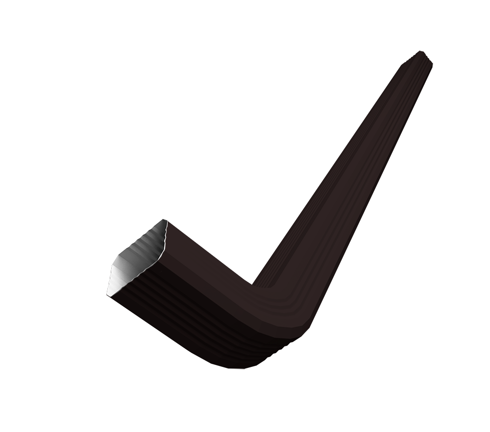 Труба гофрированная Vortex Lite Matt 76х102х3000мм с коленом RAL 9005 черный