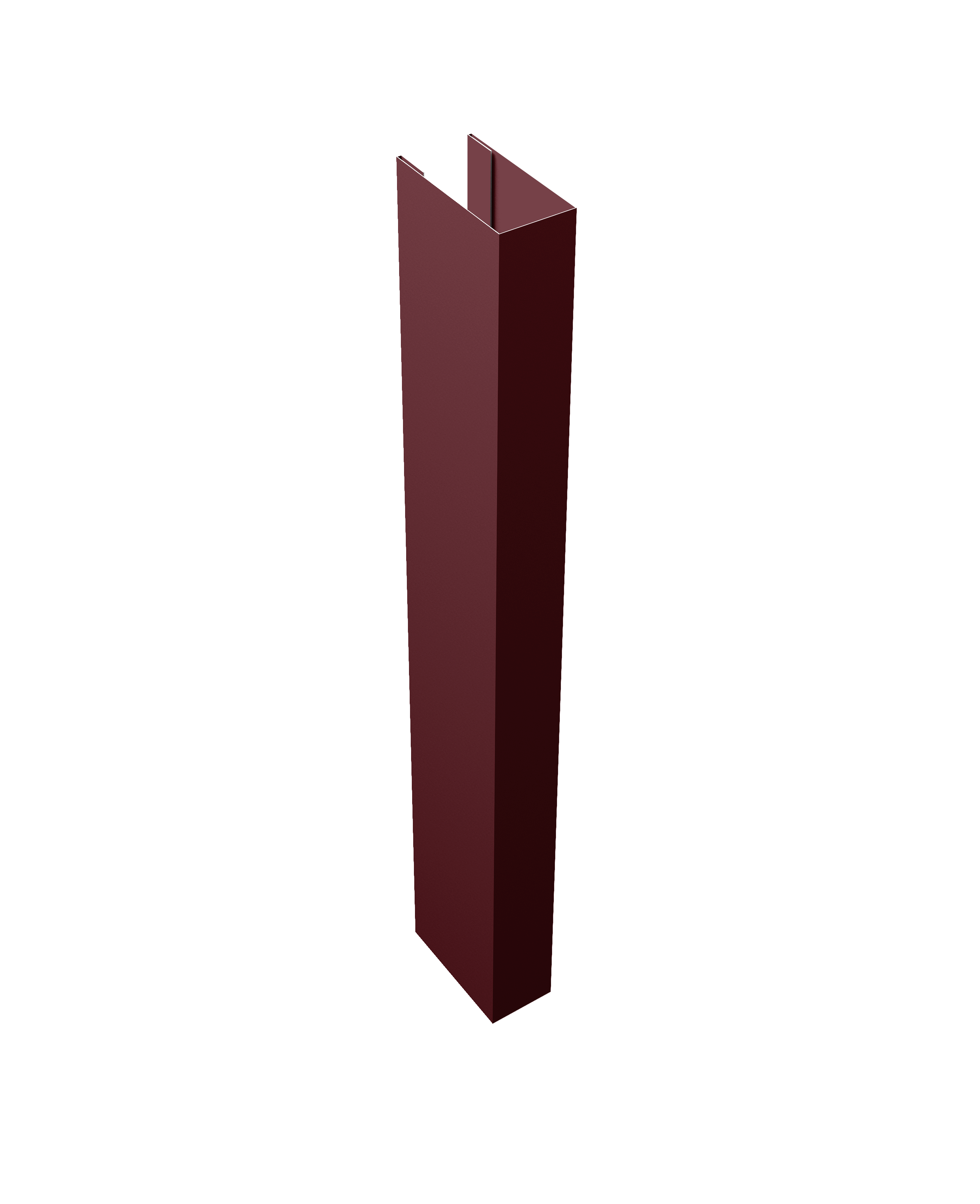 Стойка Texas для калиток и ворот 0,45 PE-Double RAL 3005 красное вино (3м)