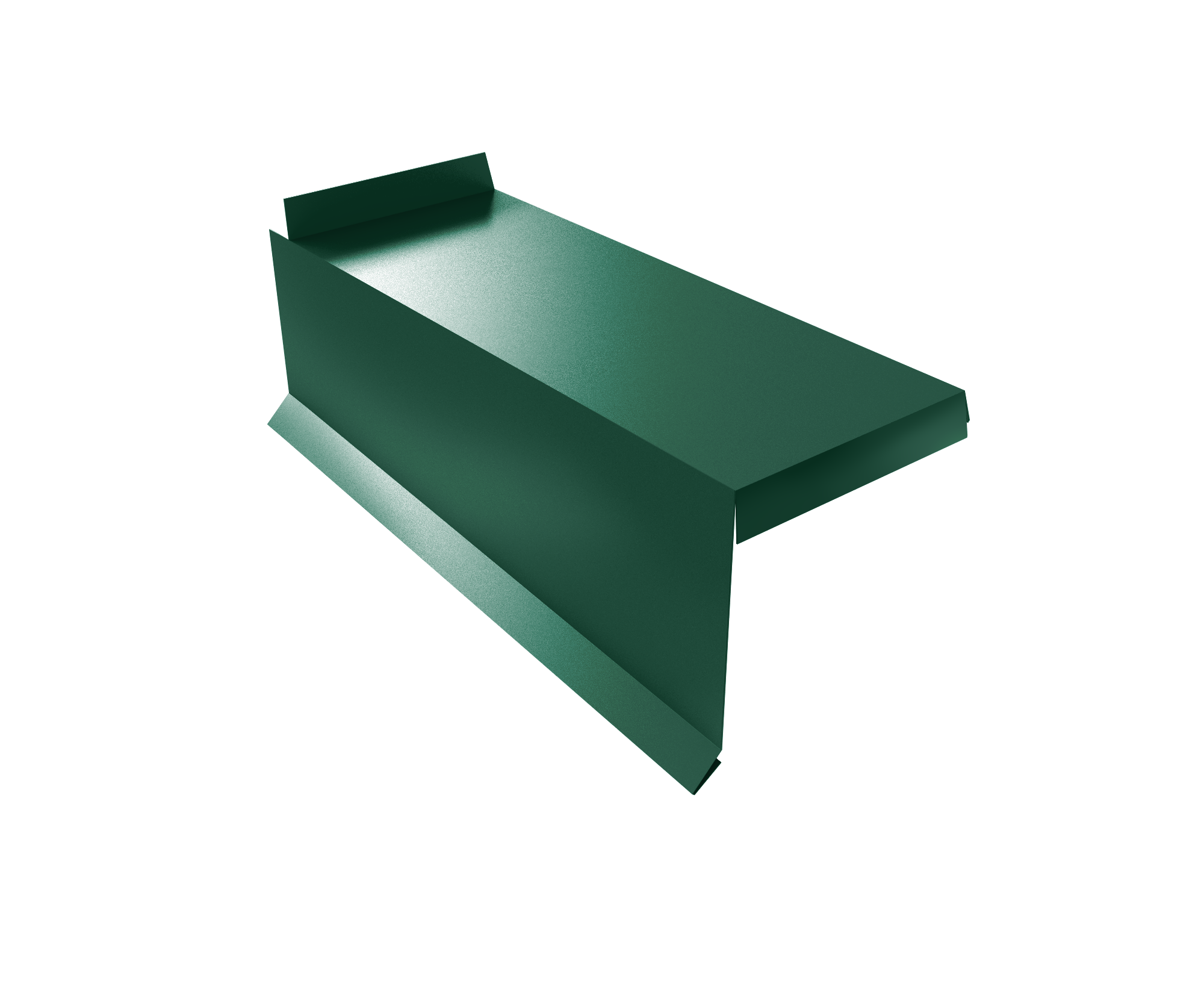 Планка торцевая сегментная Квадро профи Левая 0,5 Satin Matt RAL 6005 зеленый мох