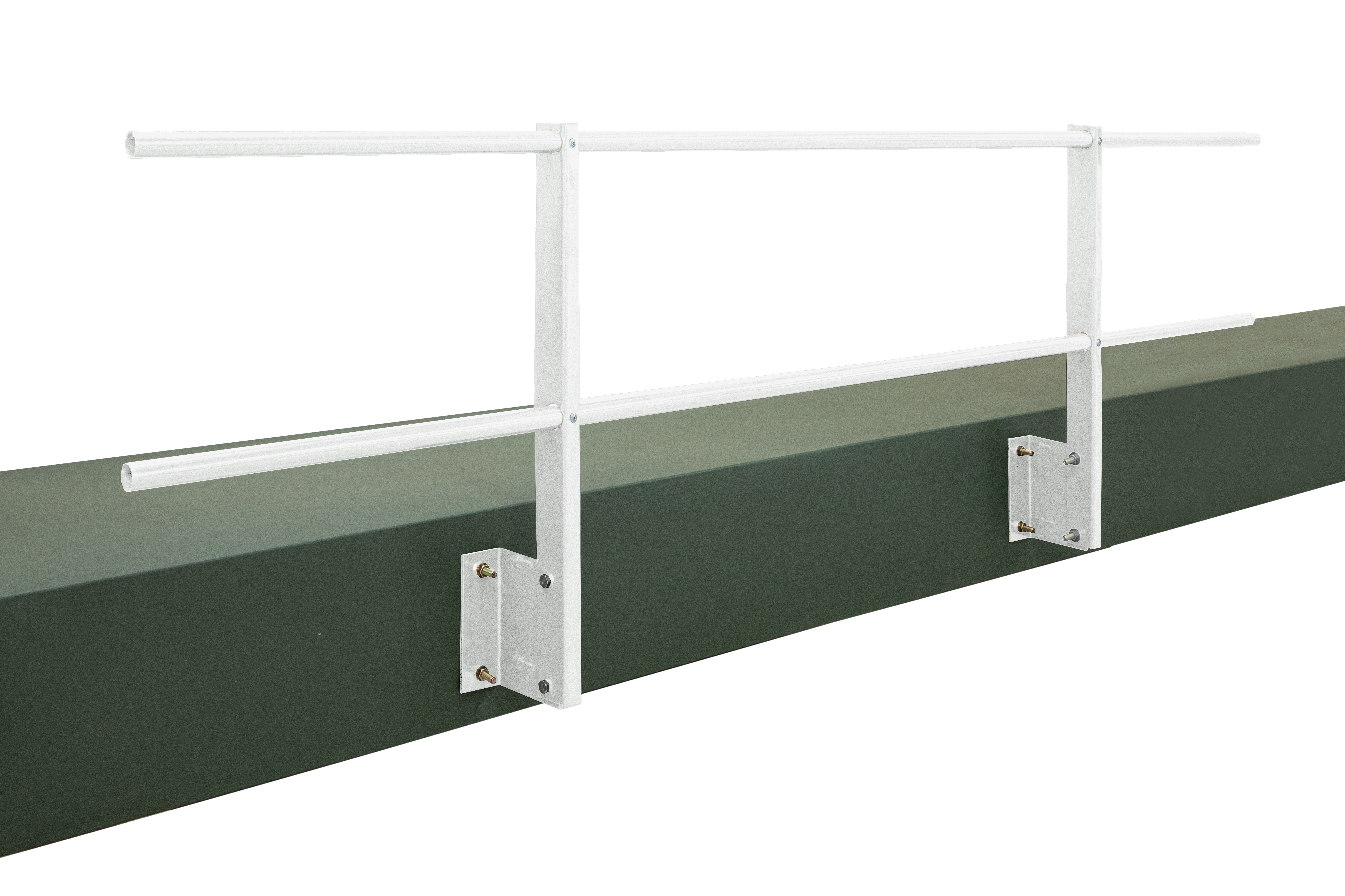 Ограждение кровельное для парапета с боковым креплением (2,0х0,6) RAL 9003 сигнальный белый