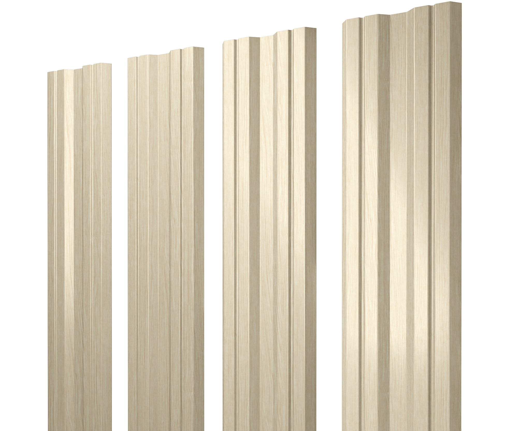 Штакетник Twin с прямым резом 0,45 Print Elite Milky Wood Twin с прямым резомColor