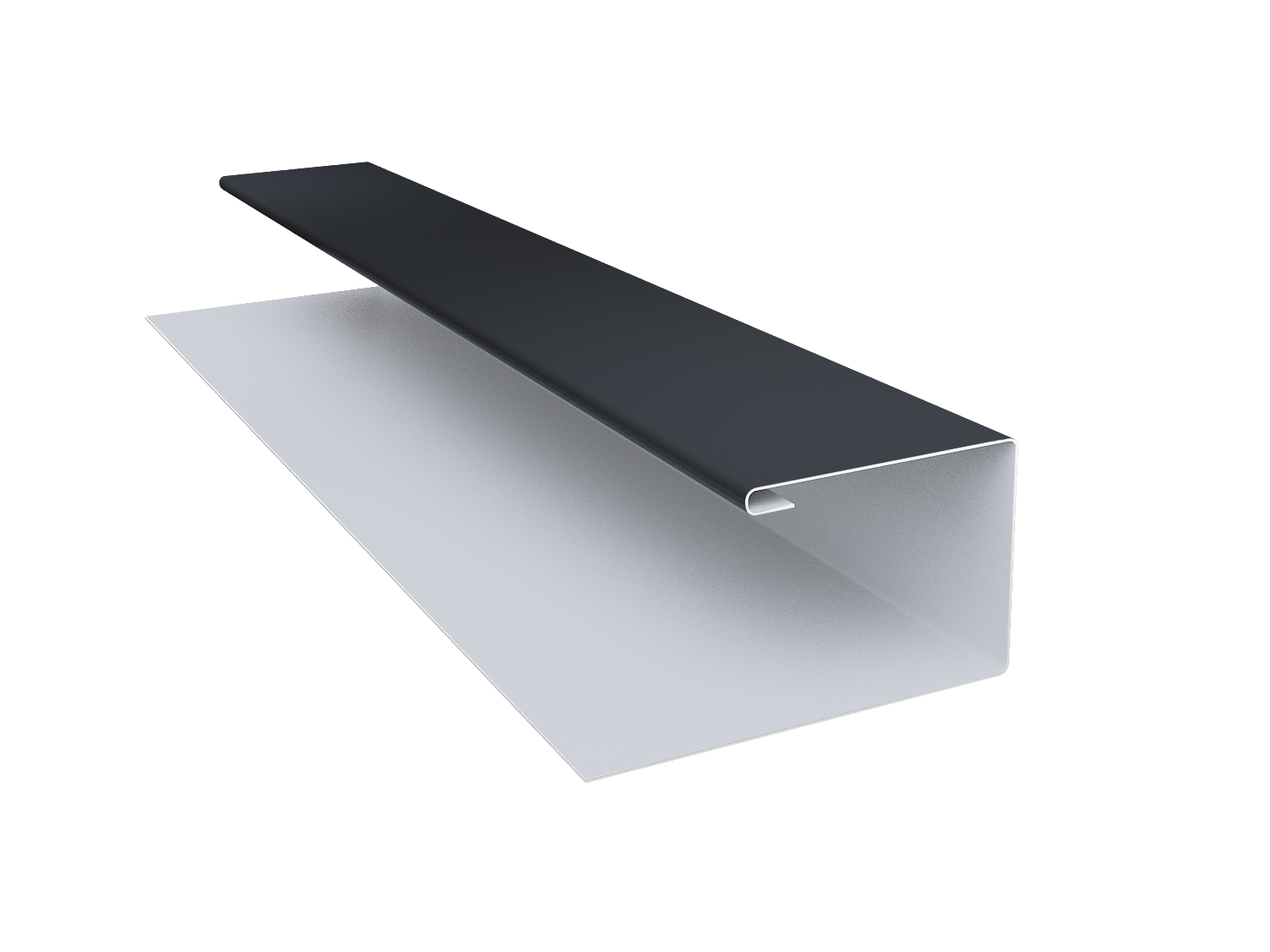 Планка П-образная Экобрус 0,5 Satin с пленкой RAL 7024 мокрый асфальт (2м)