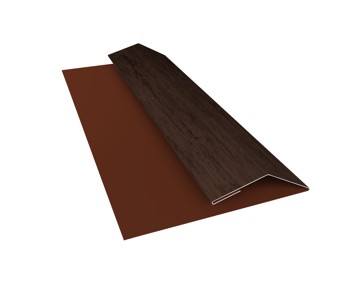 Планка финишная Блок-Хаус new Grand Line 0,45 Print Premium Antique Wood TwinColor (3м)