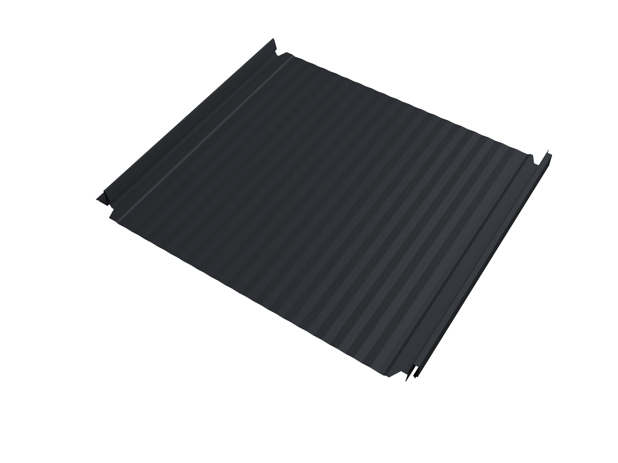 Кликфальц Double Pro Gofr Grand Line 0,45 Drap ST lite с пленкой на замках RAL 7024 мокрый асфальт
