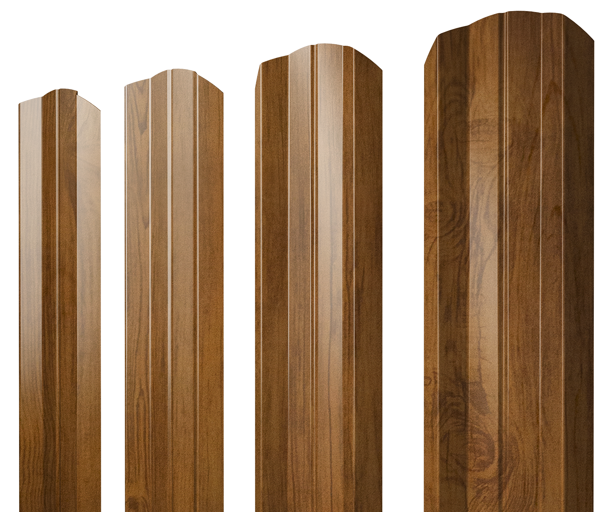 Штакетник М-образный А фигурный 0,45 Print Elite Golden Wood TwinColor