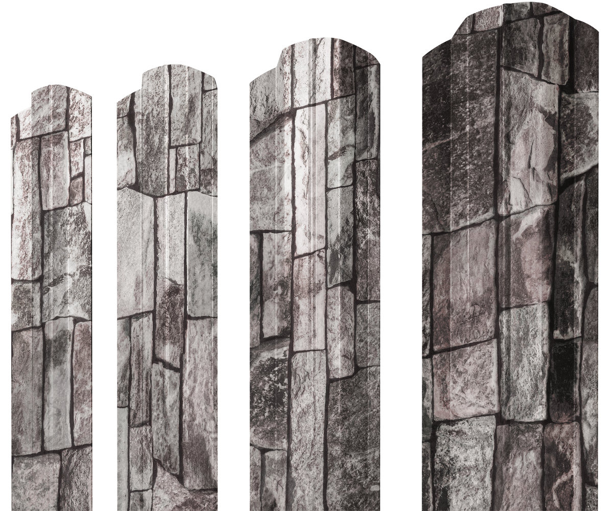 Штакетник М-образный В фигурный 0,45 Print Elite Fine Stone TwinColor