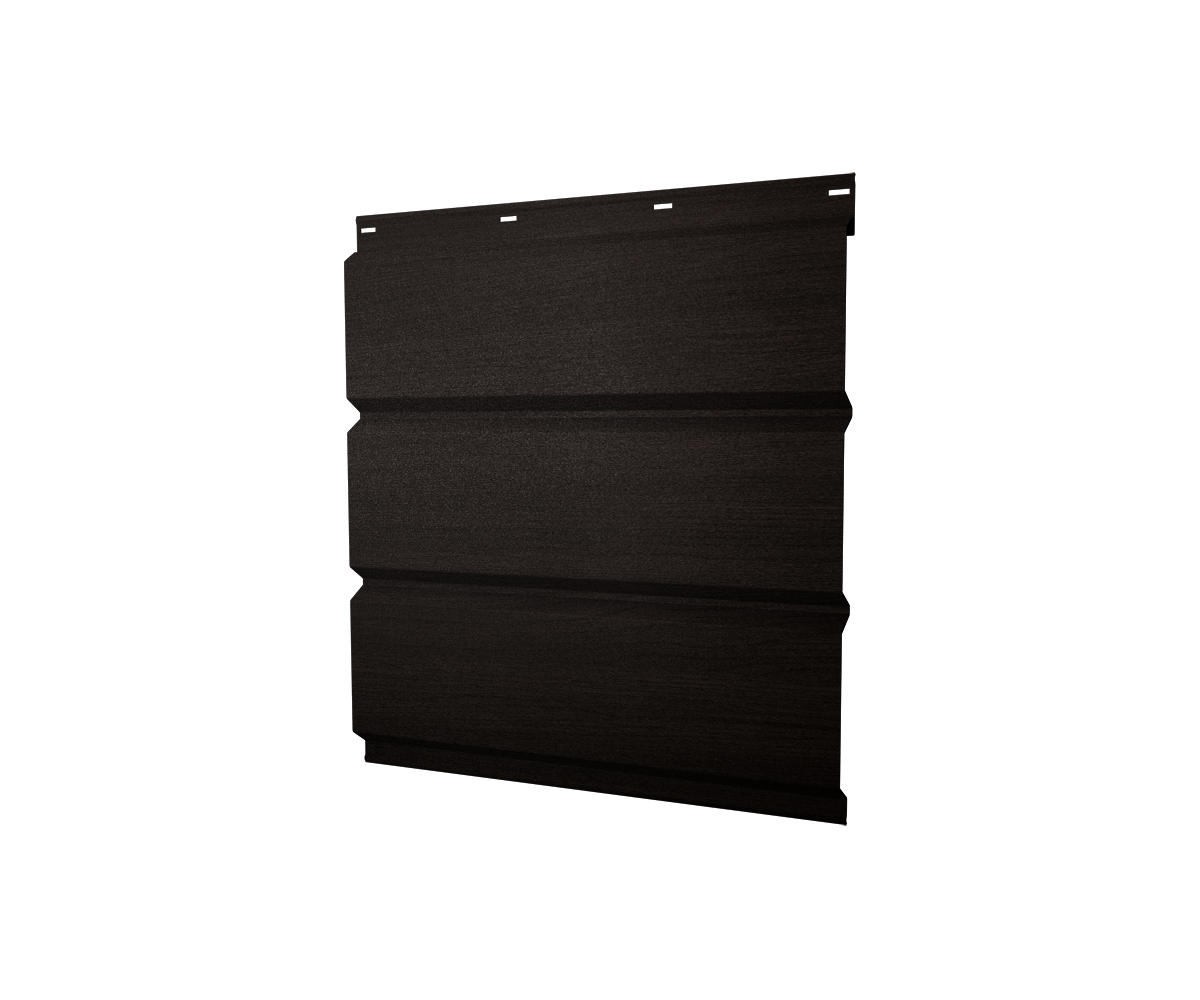 Софит металлический без перфорации 0,45 Print Elite с пленкой Coffee Wood TwinColor