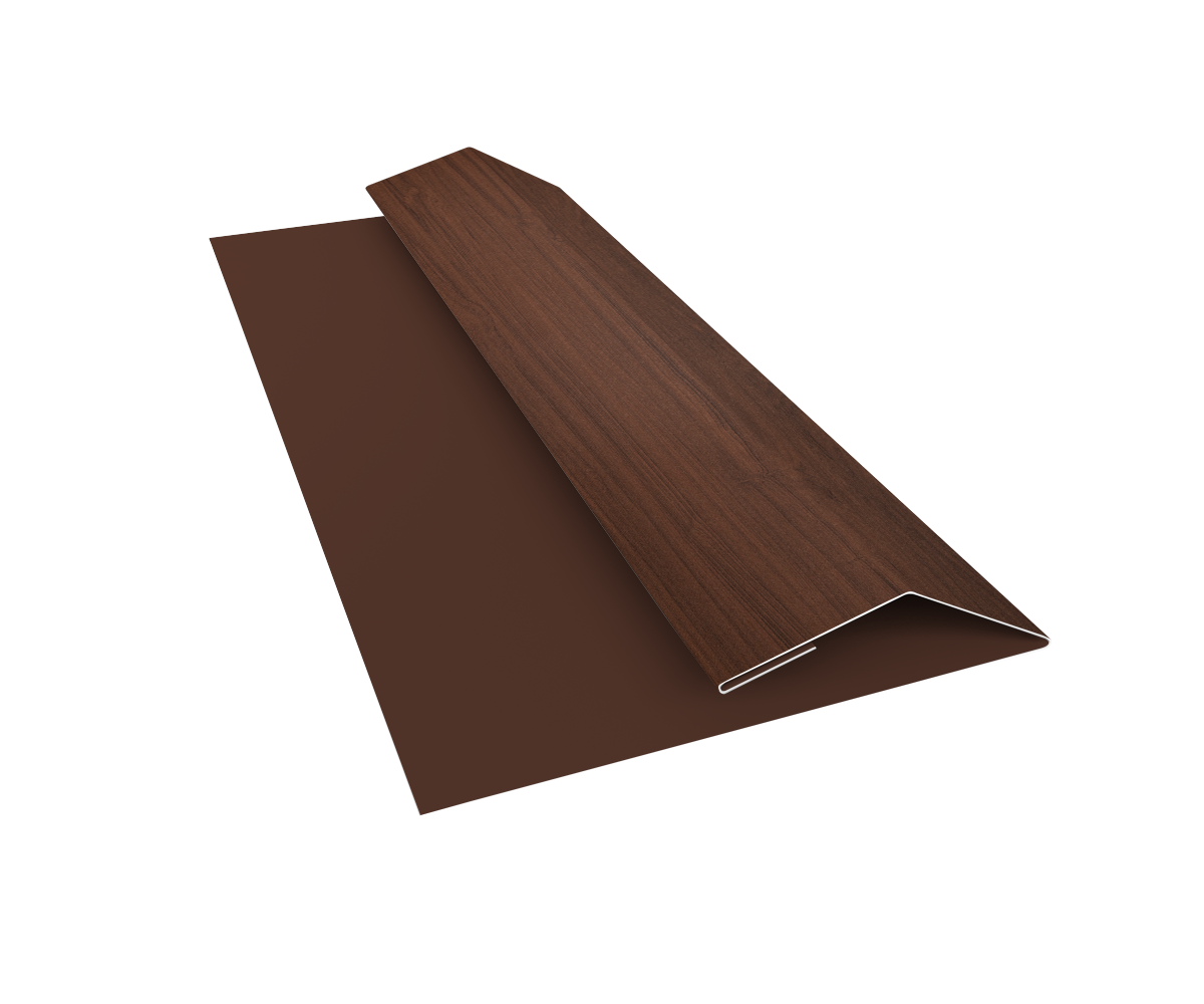 Планка финишная Блок-Хаус new Grand Line 0,45 Print Elite Choco Wood TwinColor (3м)