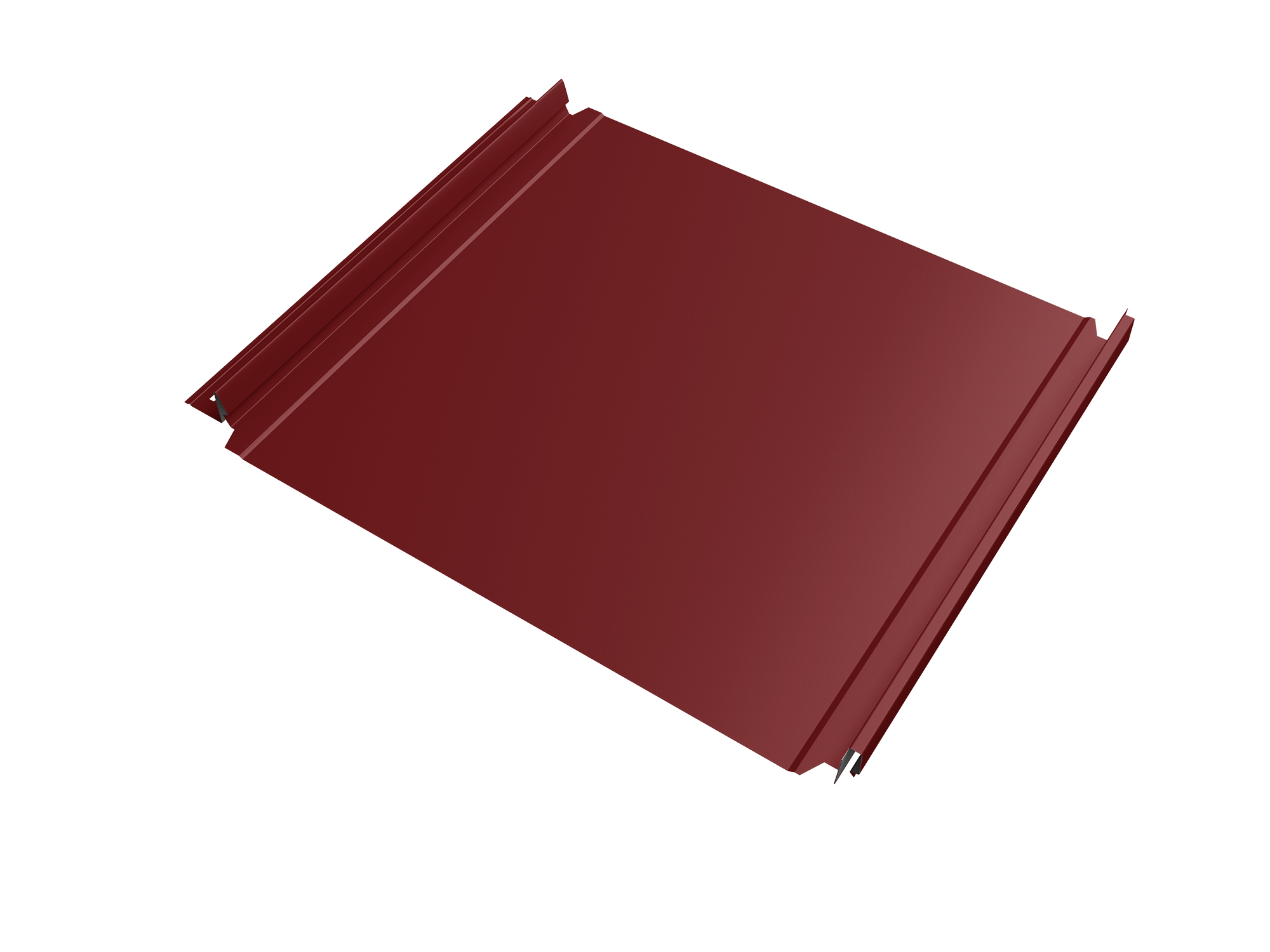 Кликфальц Double Pro Grand Line 0,5 Satin с пленкой на замках RAL 3011 коричнево-красный
