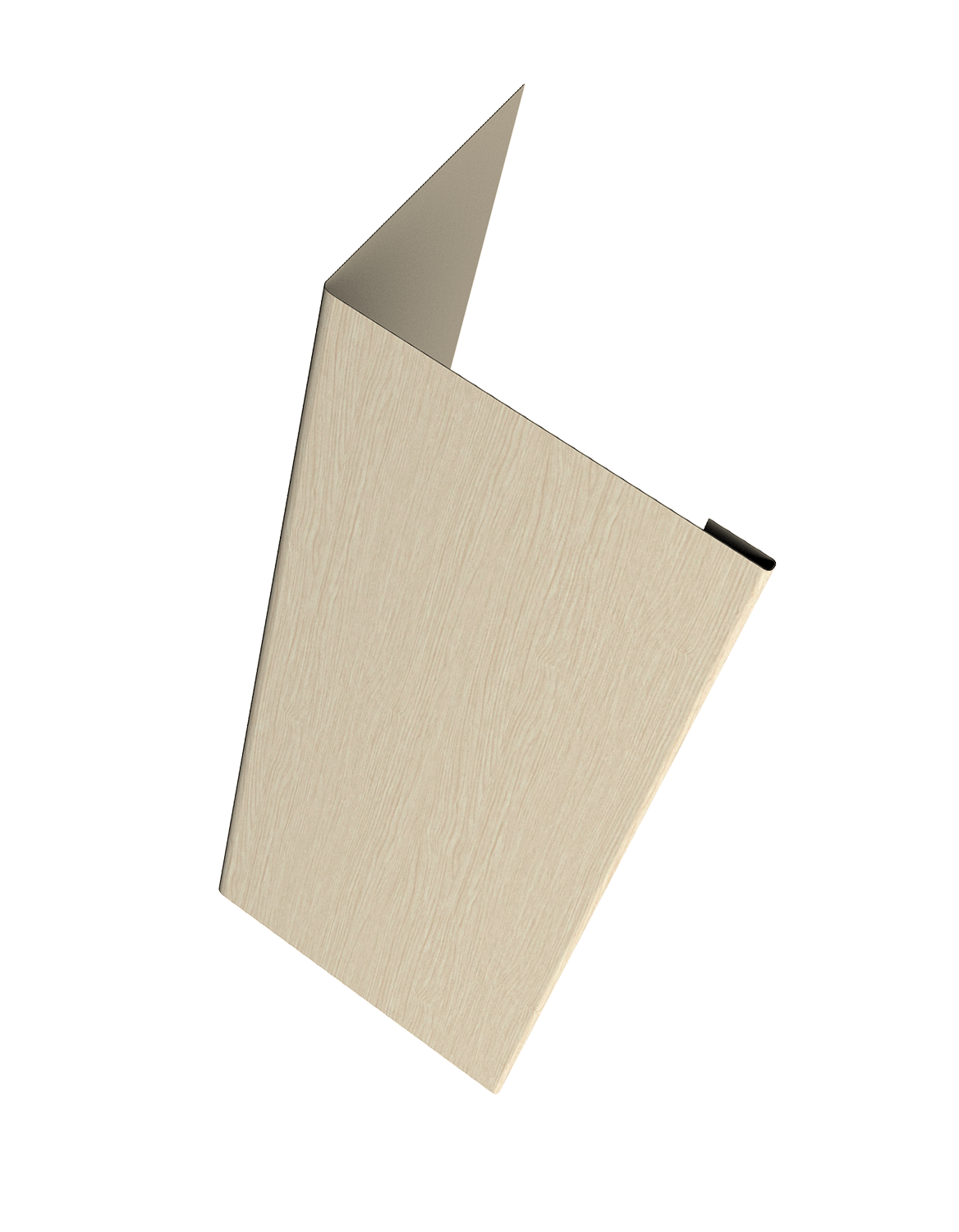 Нащельник (для калиток и ворот) 25х35 жалюзи Milan, Tokyo, Palermo 0,45 Print Elite Milky Wood TwinColor (L2,0)
