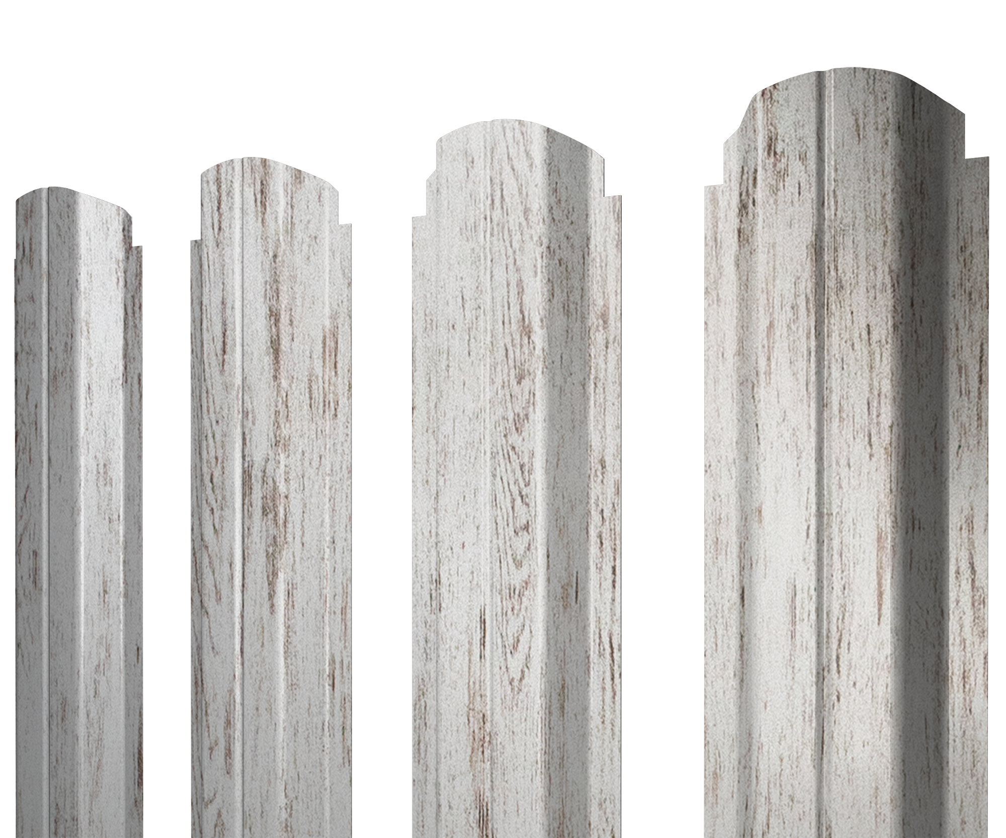 Штакетник П-образный А фигурный 0,45 Print Elite Snow Wood TwinColor