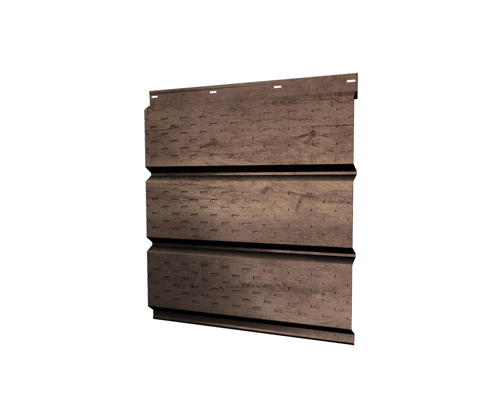 Софит металлический полная перфорация 0,45 Print Premium с пленкой Almond Wood Fresh