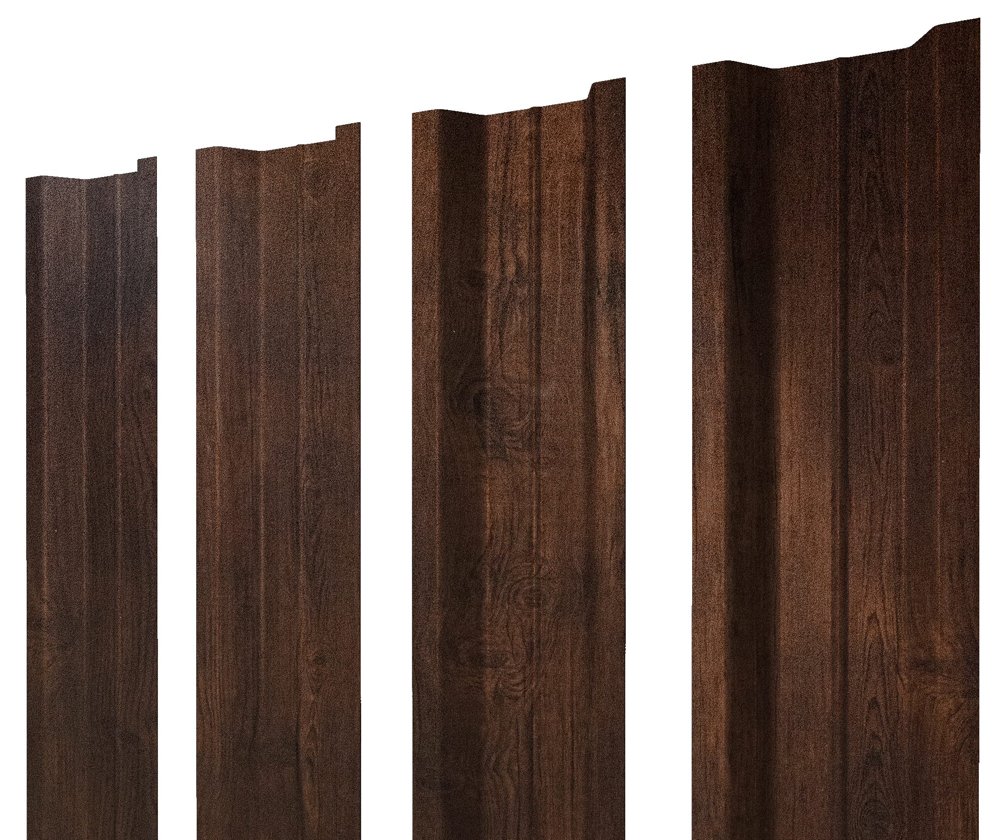 Штакетник П-образный В с прямым резом 0,45 Print Premium Cherry Wood Dark FTC