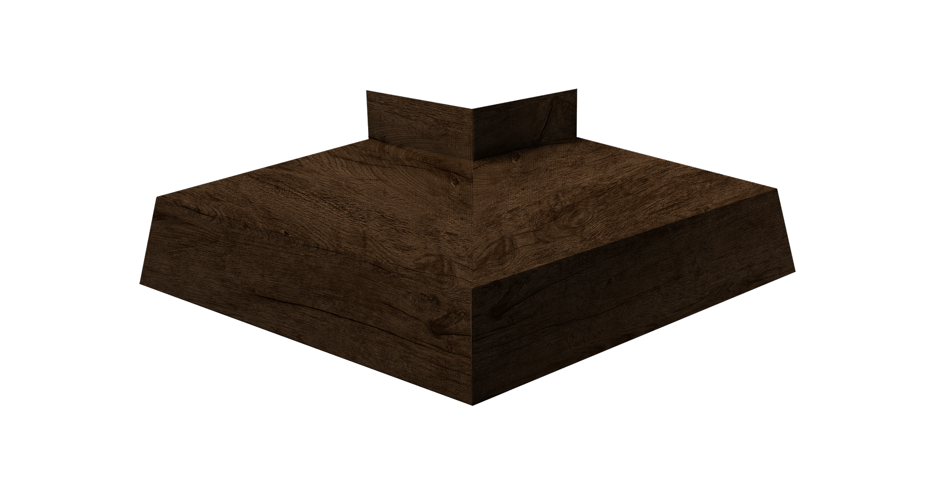 Угол отлива внешний 100 0,45 Print-Double Premium с пленкой Antique Wood