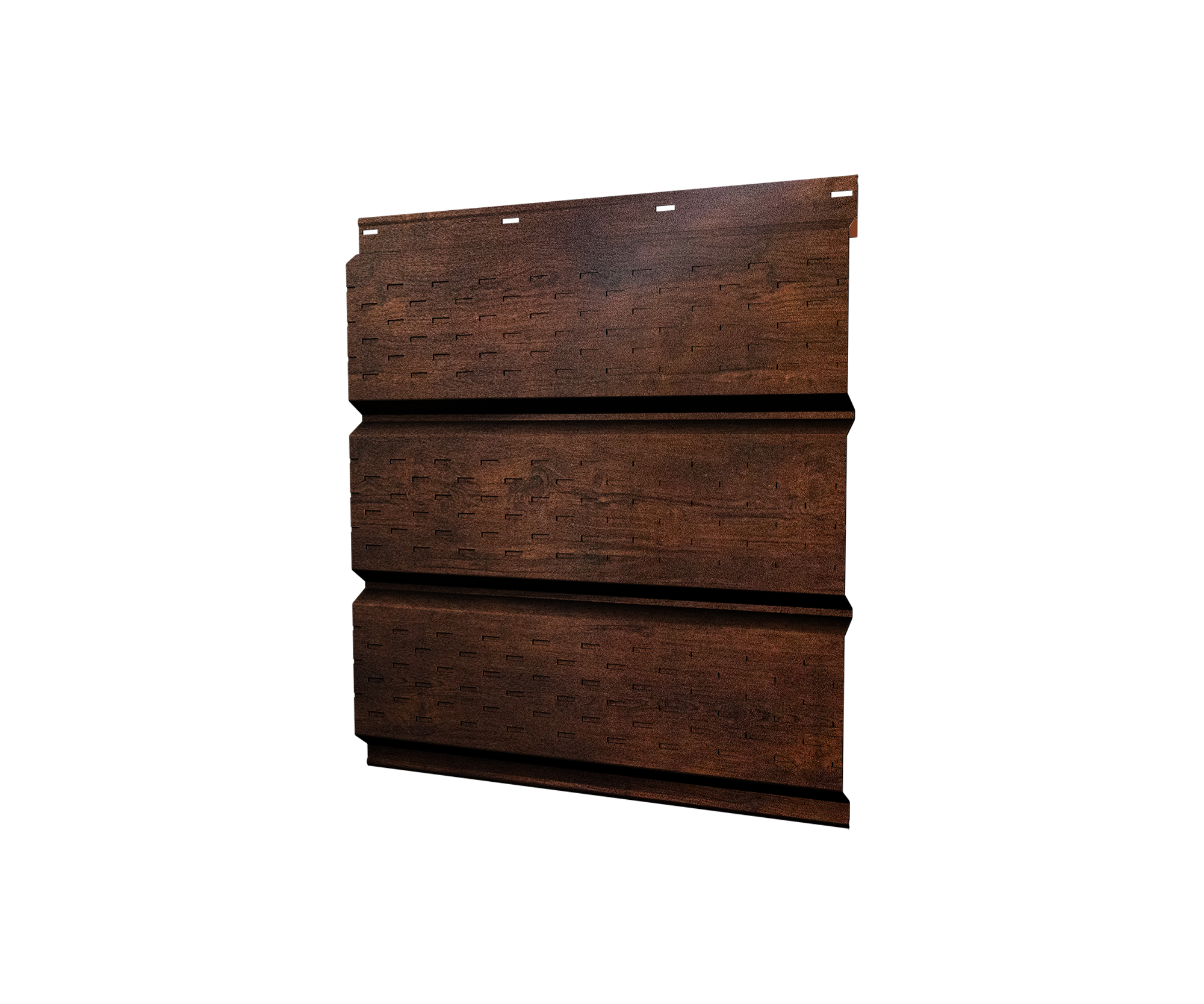 Софит металлический полная перфорация 0,4 Print Premium с пленкой Cherry Wood Dark FTC