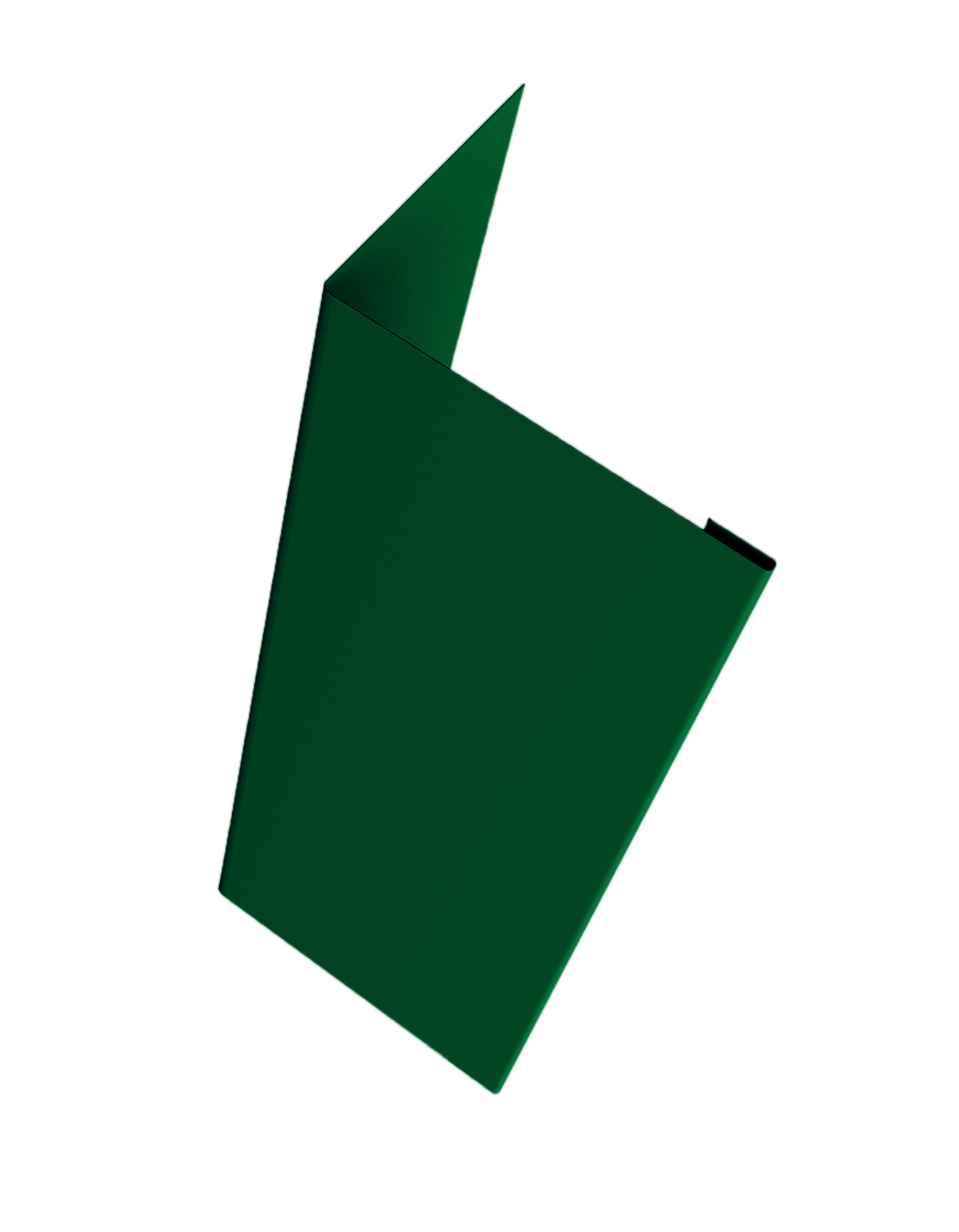 Нащельник (для калиток и ворот) 25х35 жалюзи Milan, Tokyo, Palermo 0,45 PE-Double RAL 6005 зеленый мох (L1,68)