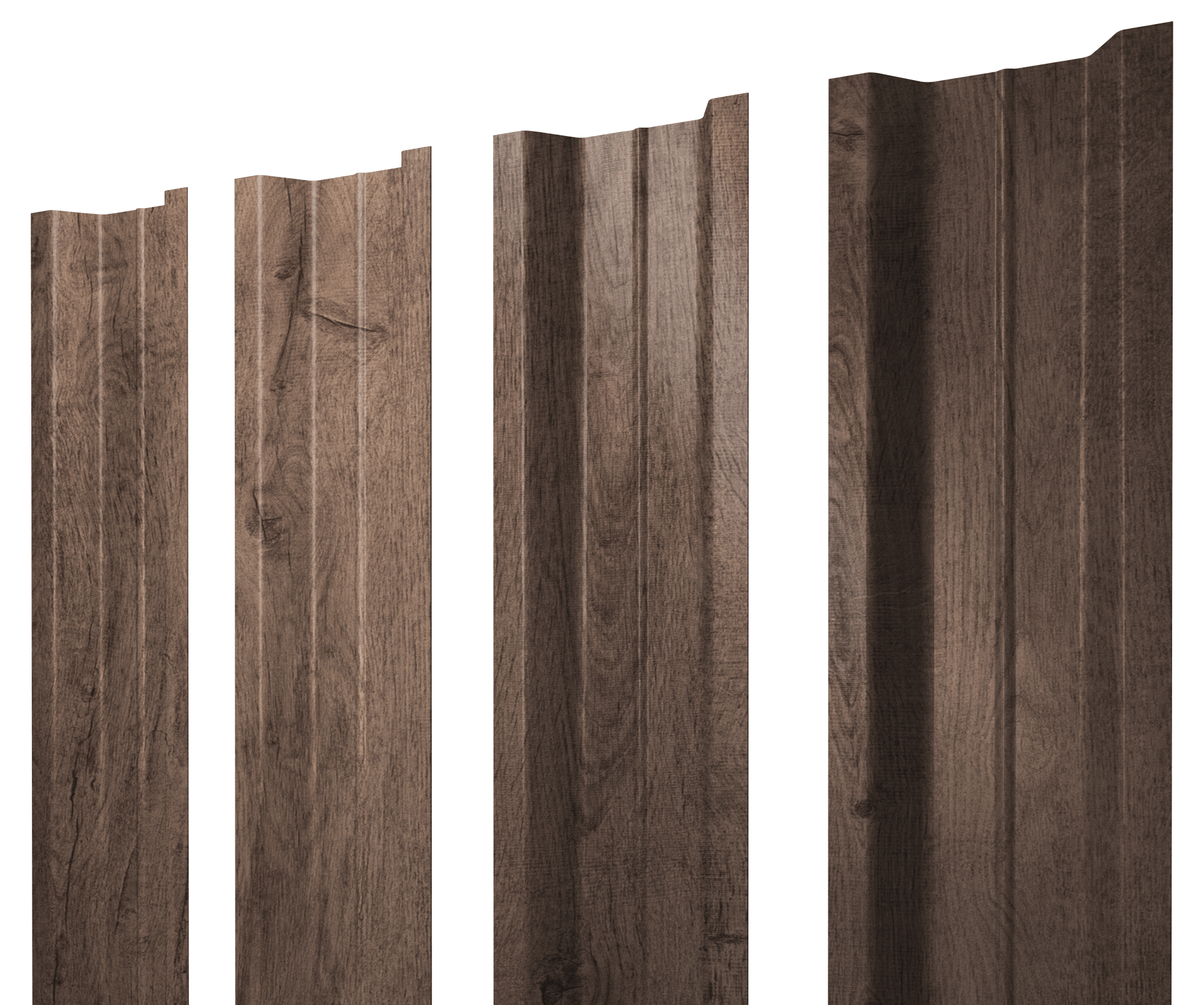 Штакетник П-образный В с прямым резом 0,45 Print Premium Almond Wood Fresh
