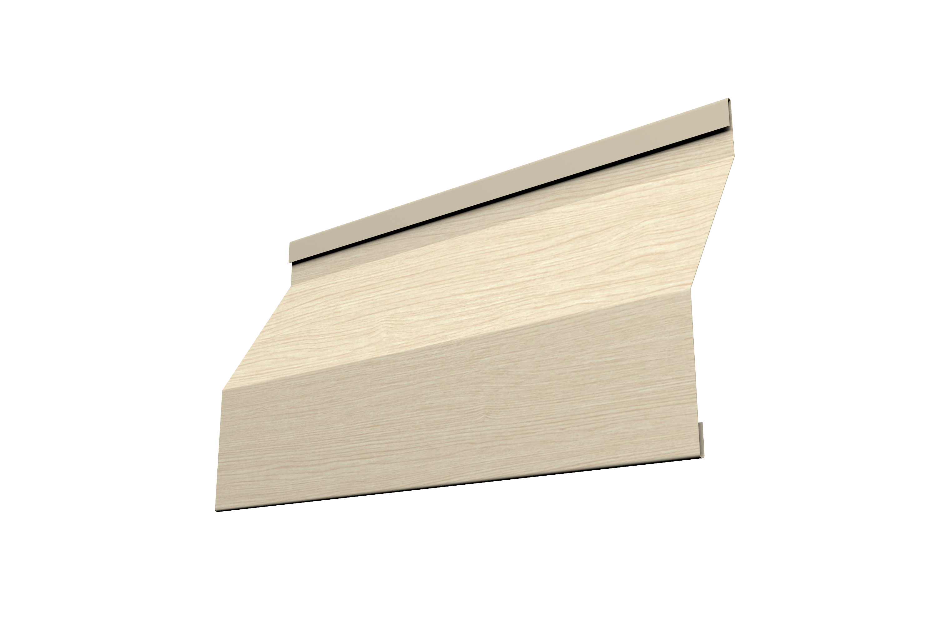 Ламель забора жалюзи Milan Slim 0,45 Print Elite Milky Wood TwinColor