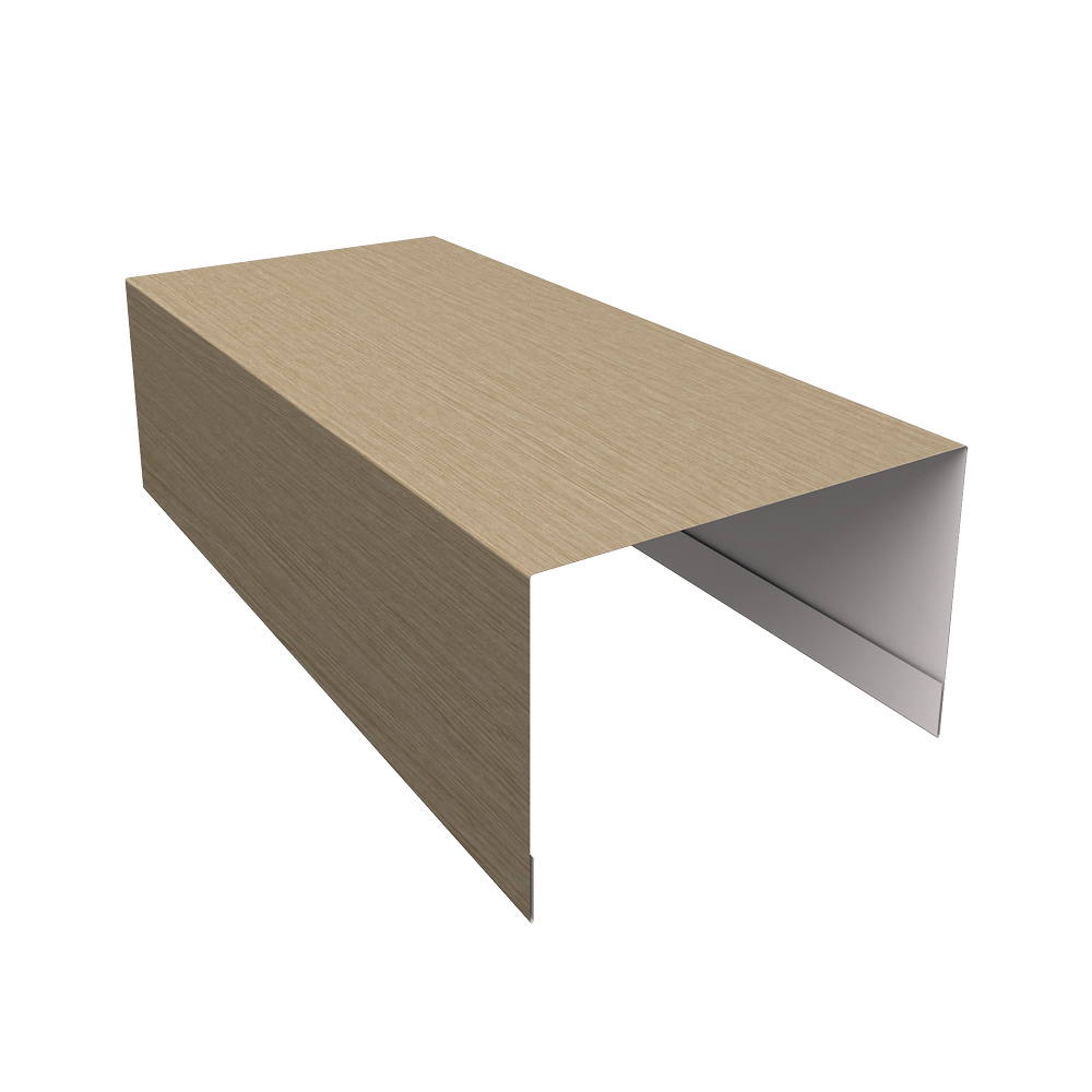 Крышка для забора из сайдинга (Блок-хаус new) 0,45 Print Elite Milky Wood TwinColor (3м)