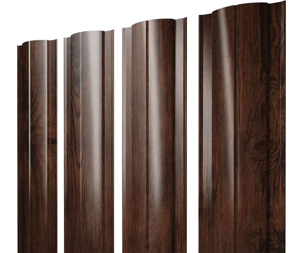 Штакетник Круглый с прямым резом 0,45 Print Elite Cherry Wood TwinColor